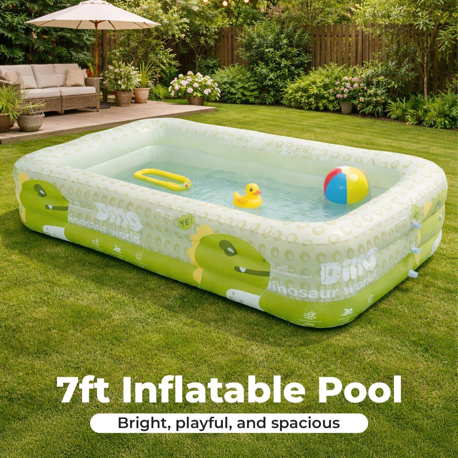 Lifelong Inflatable Swimming Pool 7 feet for adults and children -  2