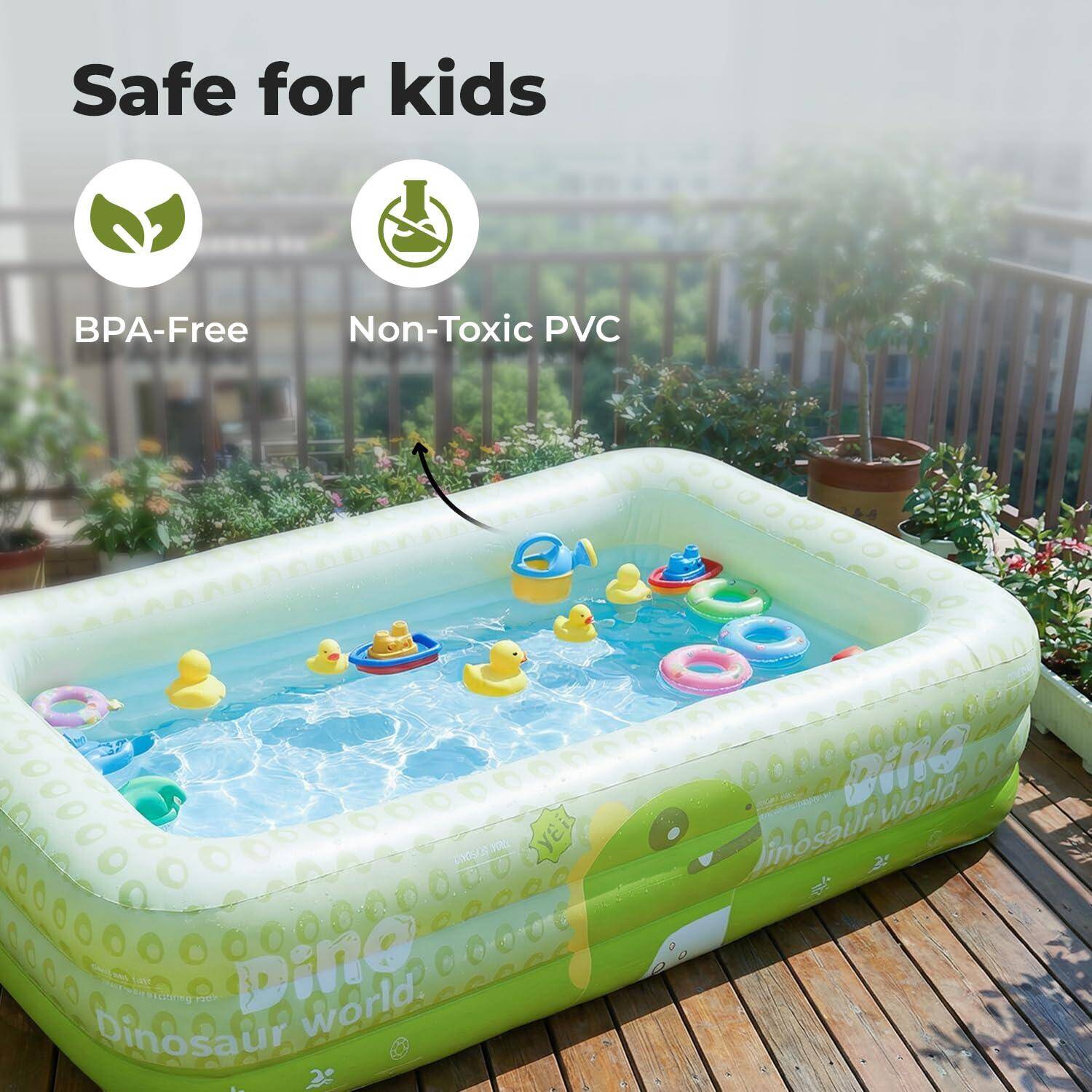 Lifelong Inflatable Swimming Pool 7 feet for adults and children -  4