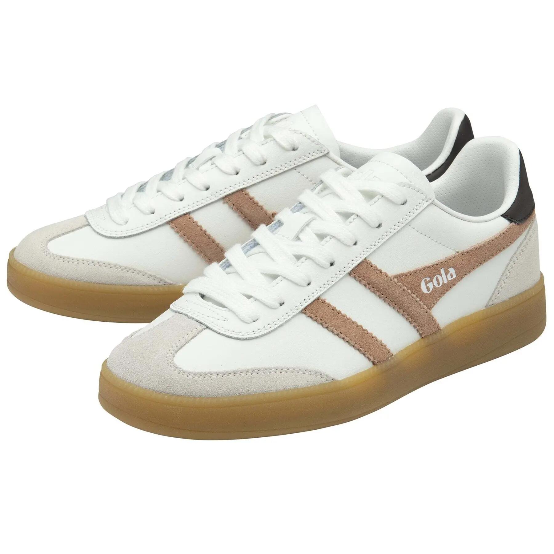 Sapatilhas de mulheres Gola Viper Leather Trainer 3/5