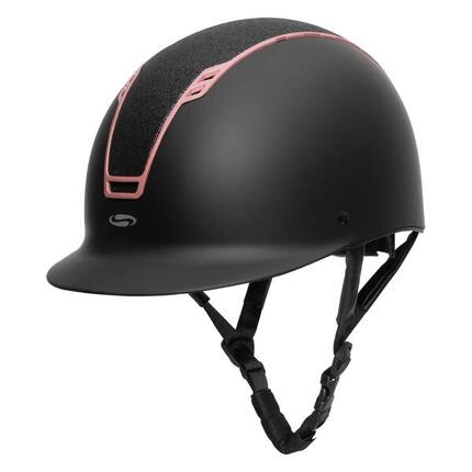 Swing Casque d'équitation H22 Shine - Noir mat - Or rose brillant
