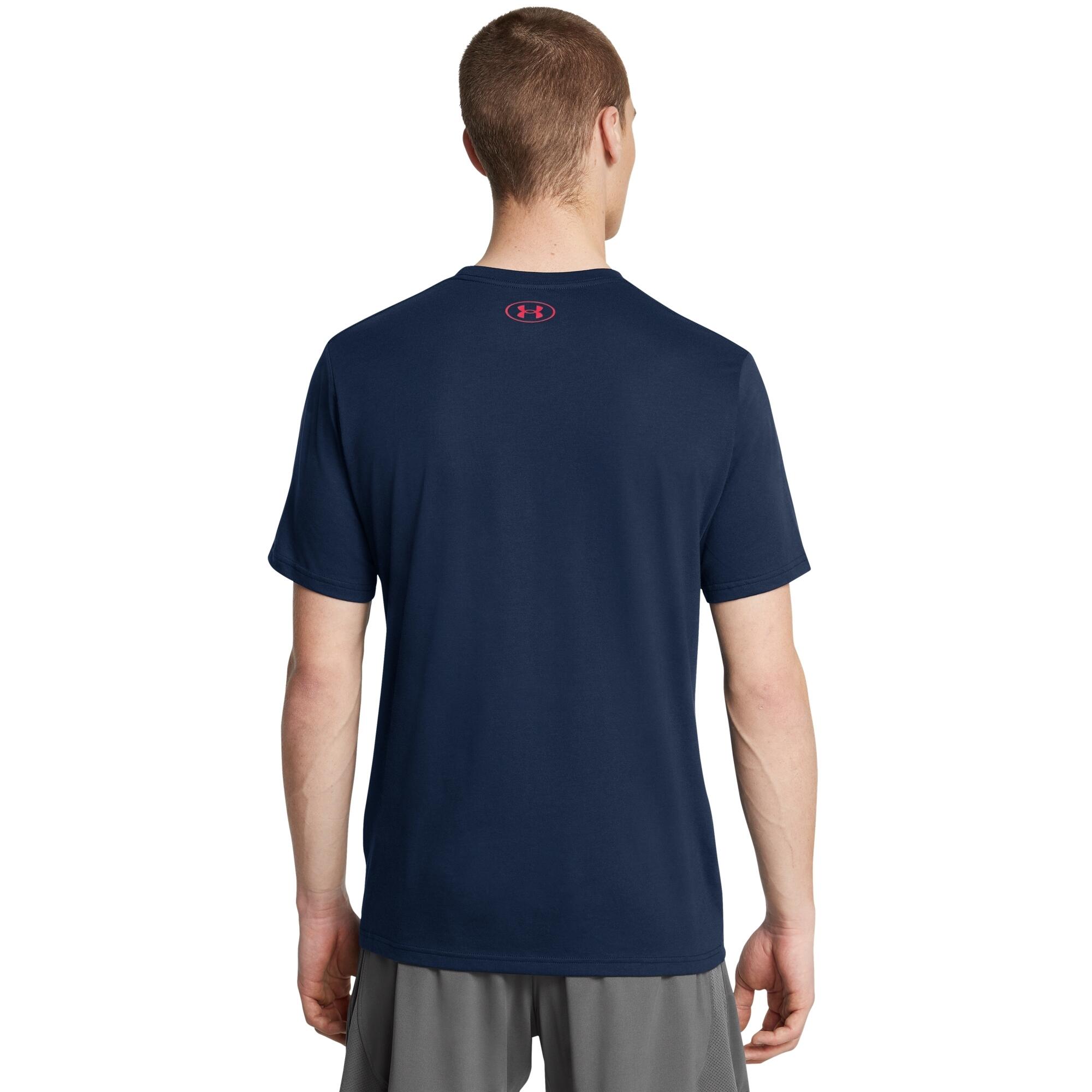 T-Shirt Uomo Under Armour Boxed Updated Blu Marino 3/7