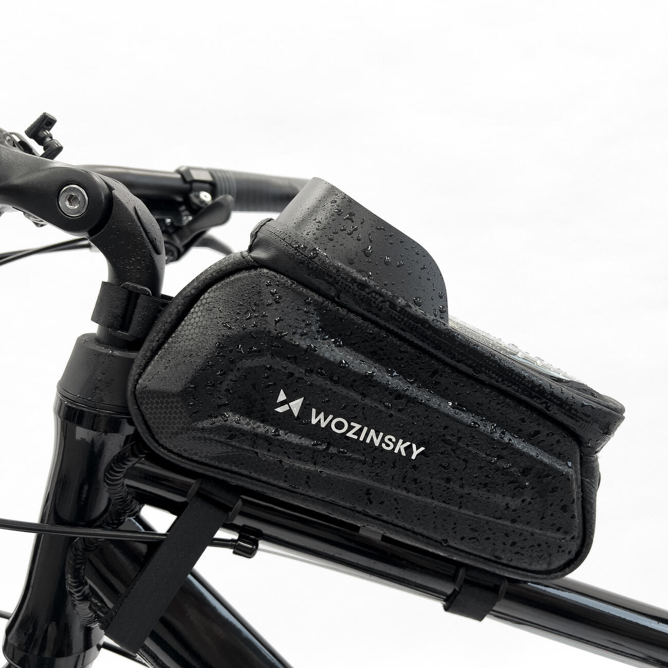 Wozinsky torba rowerowa na ramę z etui na telefon 1,7 l czarna (WBB28BK) 6/8