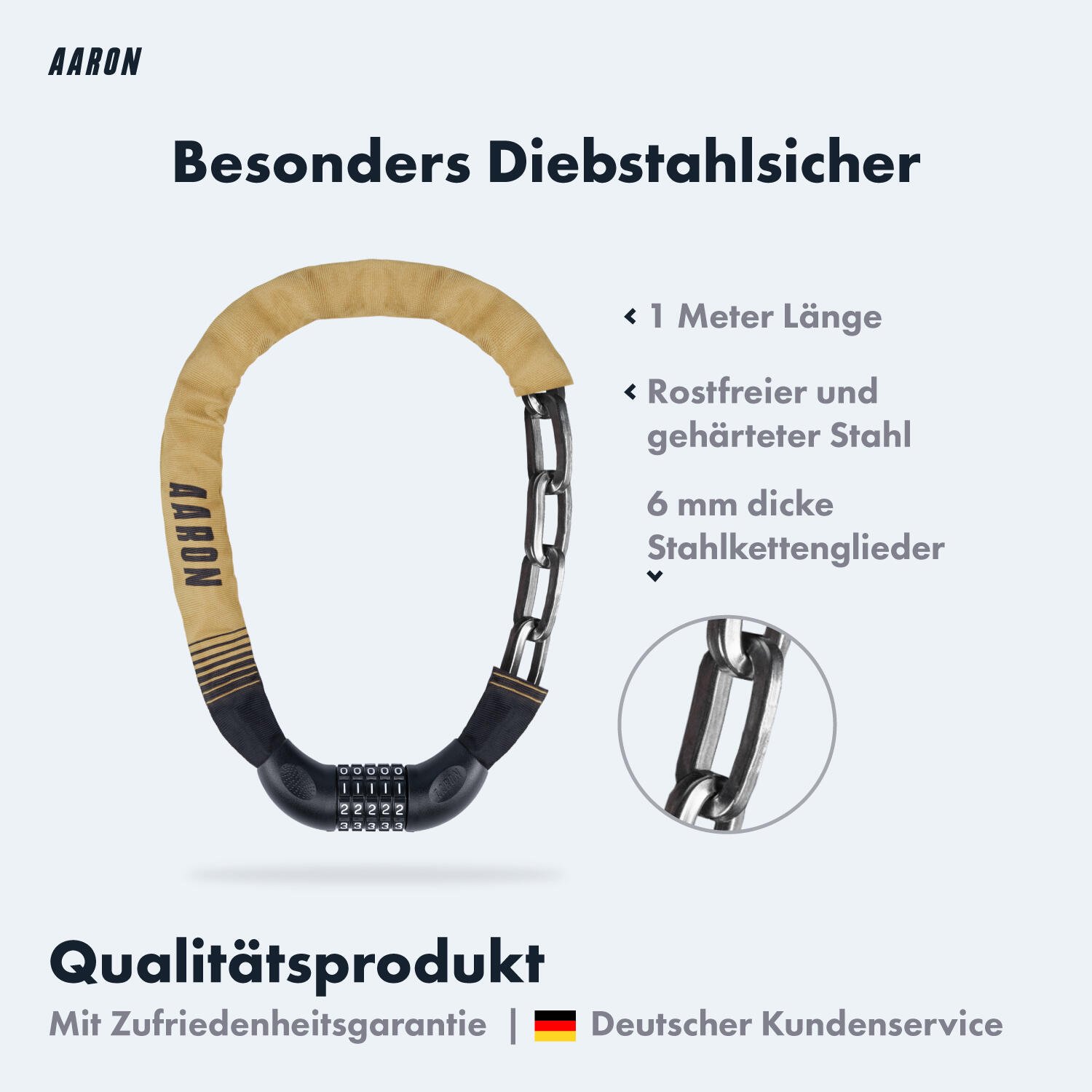 Lock One Fahrradschloss mit 5-stelligem Zahlencode - Beige 2/6