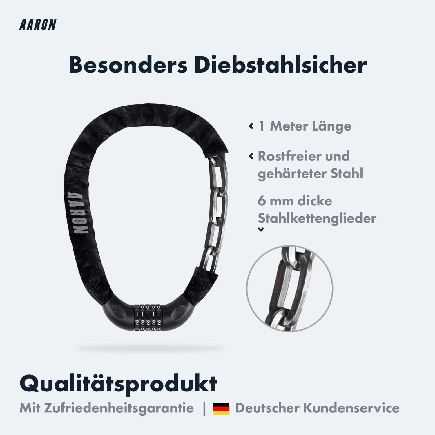 Lock One Fahrradschloss mit 5-stelligem Zahlencode - Schwarz 2/7