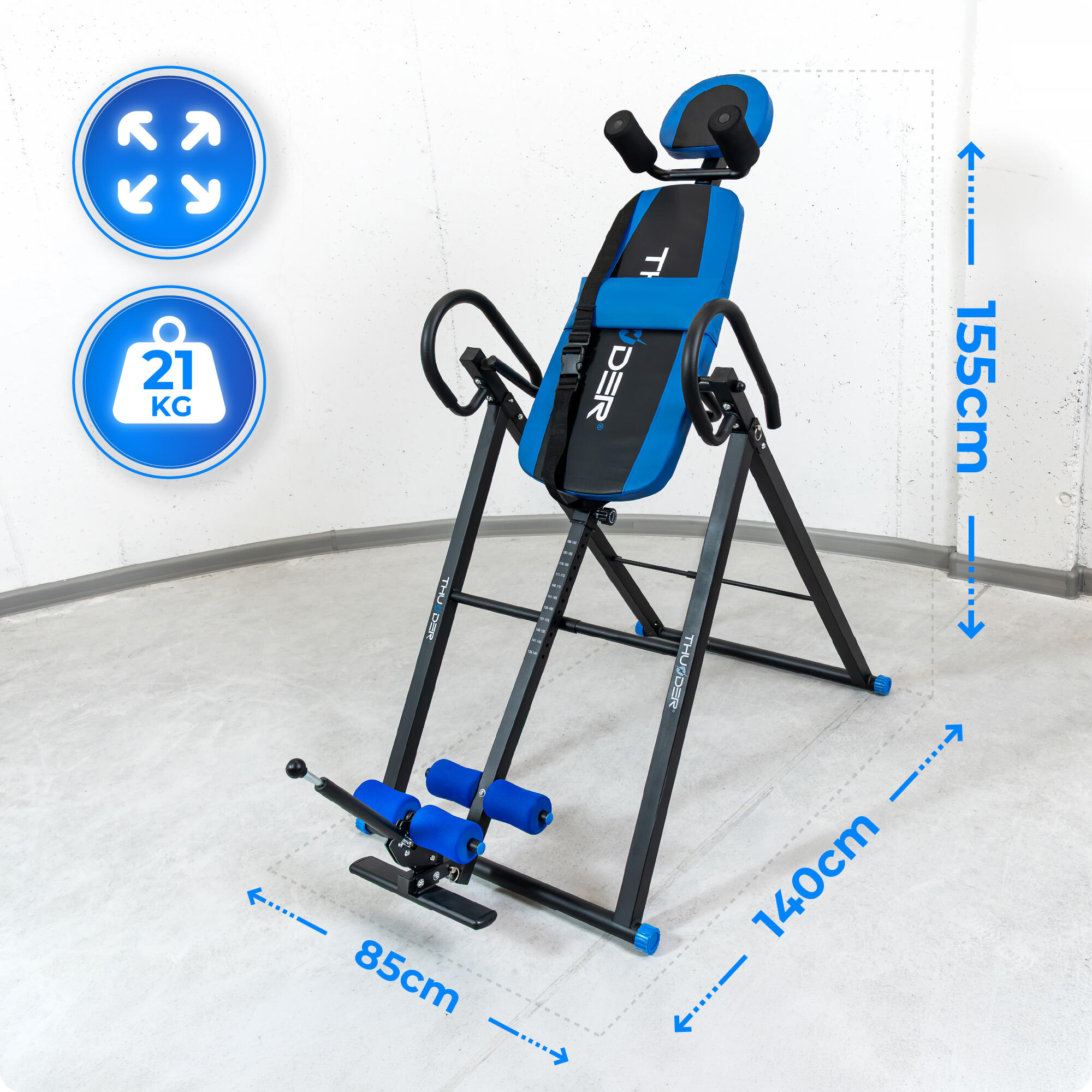 Banc d’inversion gravitationnel pour exercices de fitness Thunder 2/7