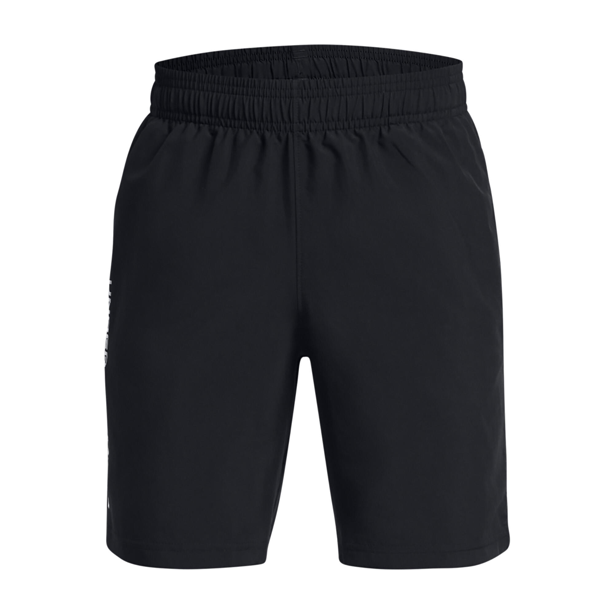 Under Armour Woven Wordmark kinderkorte trainingsbroek 4/4