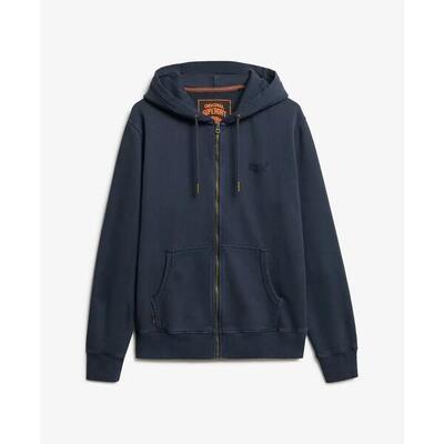 Geweven hoodie met rits en logo superdry essential