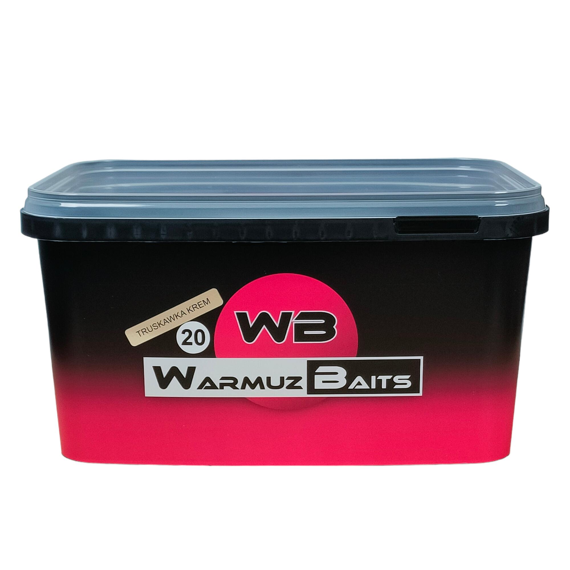 Kulki zanętowe 20mm Warmuz Baits Wiadro 2kg TRUSKAWKA KREM 2/4