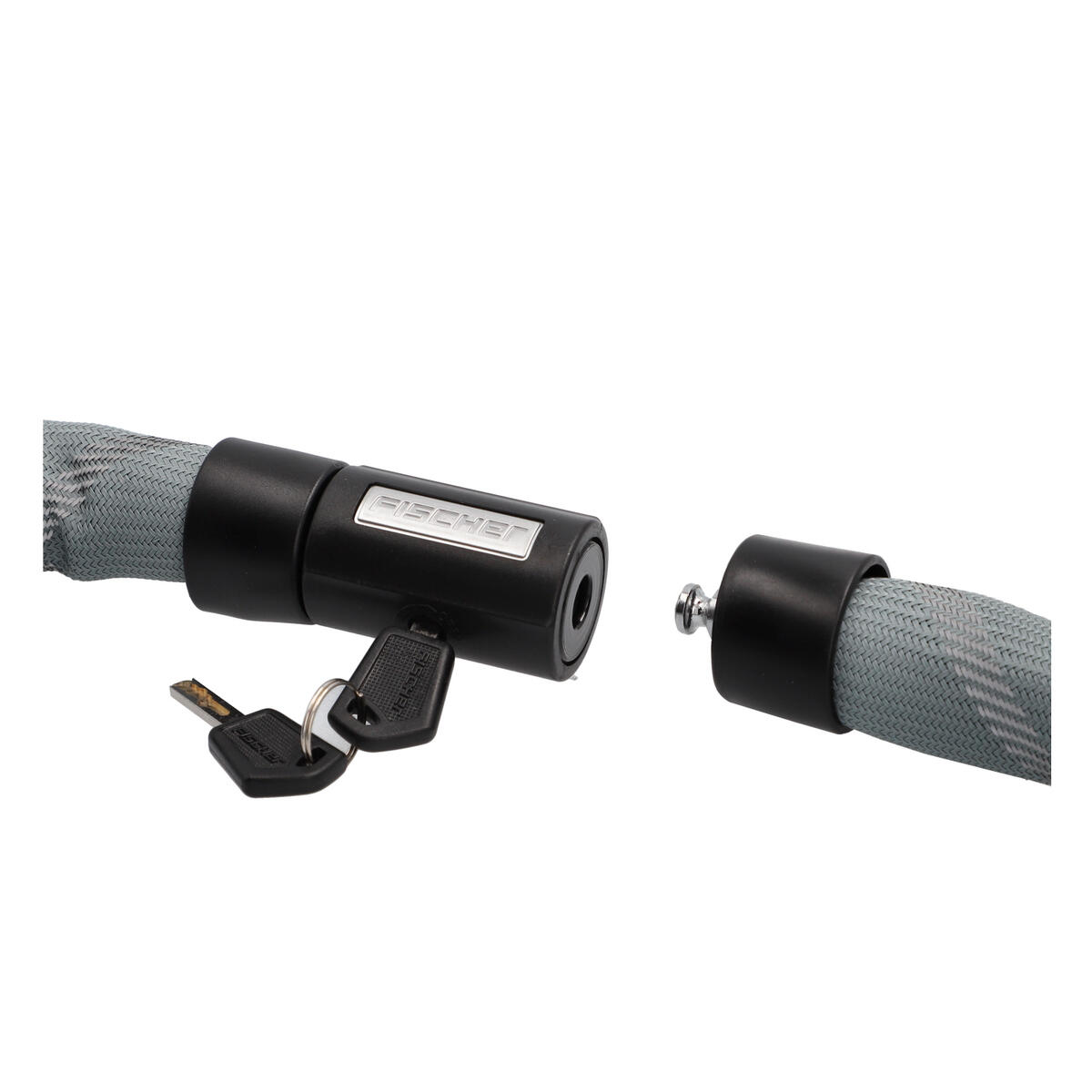 FISCHER Kettenschloss PROTEC SILENCE - 100 cm, Spezialstahl mit Reflexstreifen 3/7