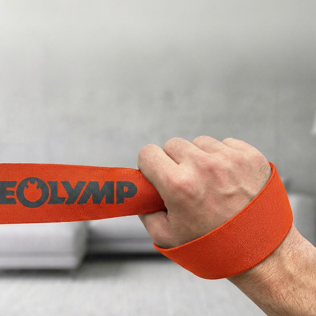 Fitnessband mit Schlaufen aus Stoff  Widerstandsstufe 2 mittel für Krafttraining 2/7