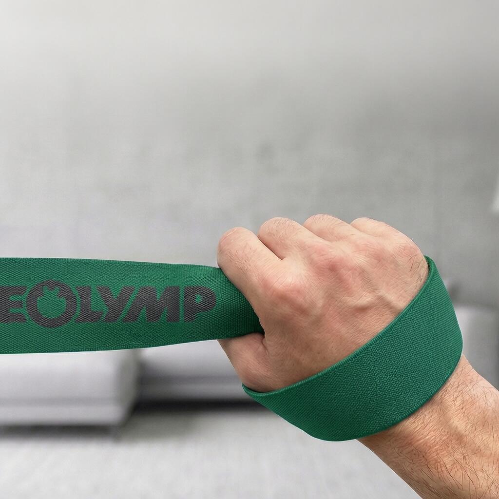 Fitnessband mit Schlaufen aus Stoff  Widerstandsstufe 3 stark für Krafttraining 2/7