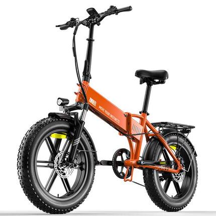 Vélo électrique pliable ZWheel Urban Flux, 250W, 55 Nm, 13Ah, 100 km, orange