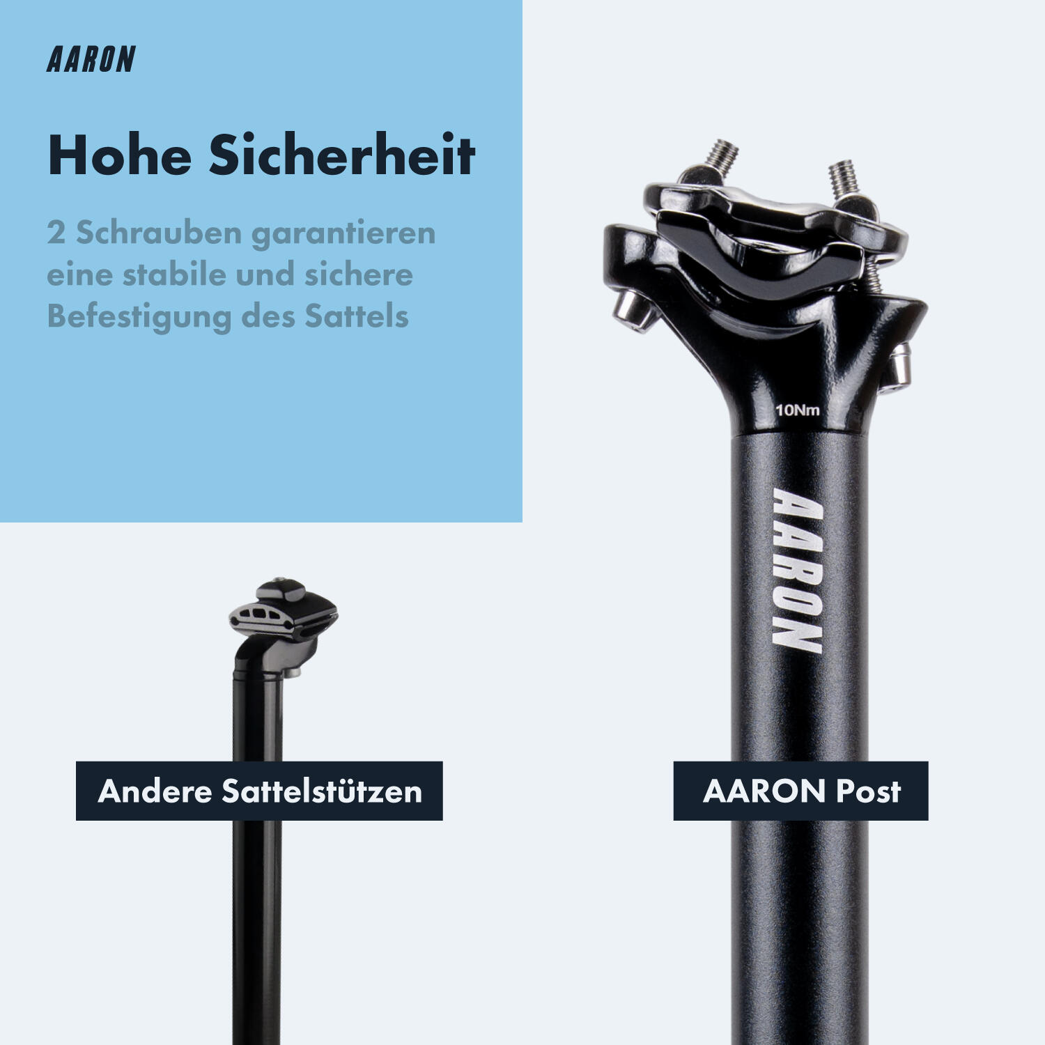Post Aluminium-Sattelstütze - 350 mm - Ø 30,9 mm - Schwarz 6/6