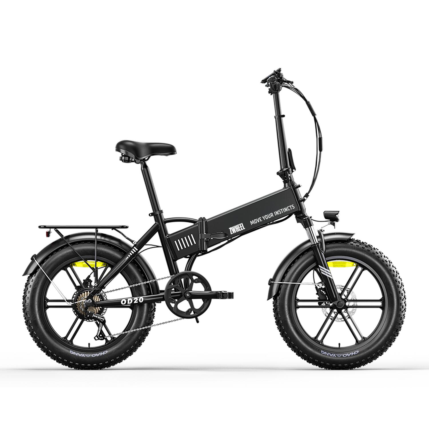 Bicicleta eléctrica plegable ZWheel Urban Flux, 250W, 55nm, 13Ah, 100km, negra 2/7