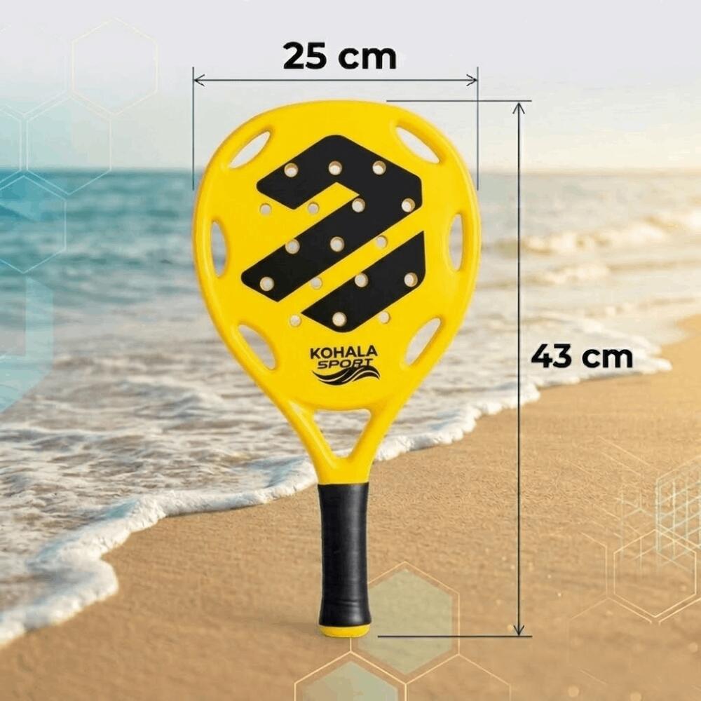 Conjunto de Raquetes de Praia - 2 Raquetes + 3 Bolas + Saco de Transporte 3/5