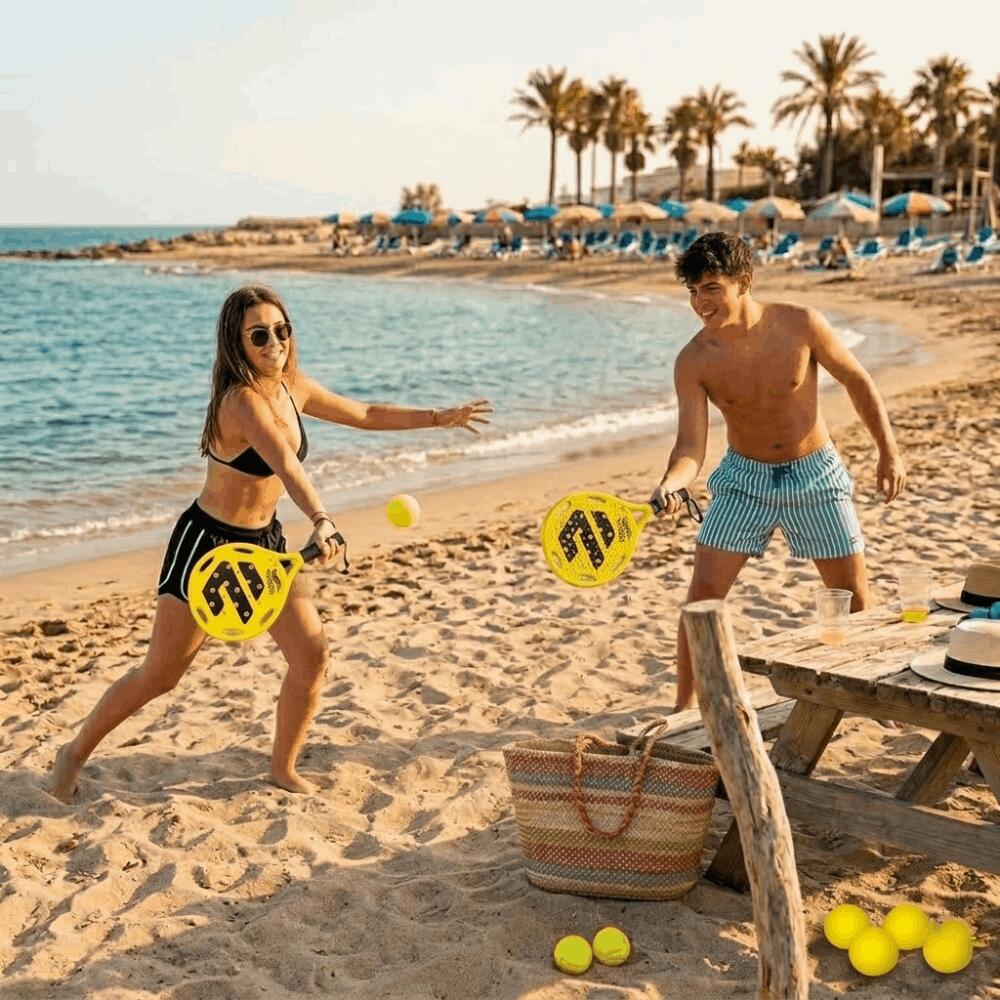 Conjunto de Raquetes de Praia - 2 Raquetes + 3 Bolas + Saco de Transporte 4/5