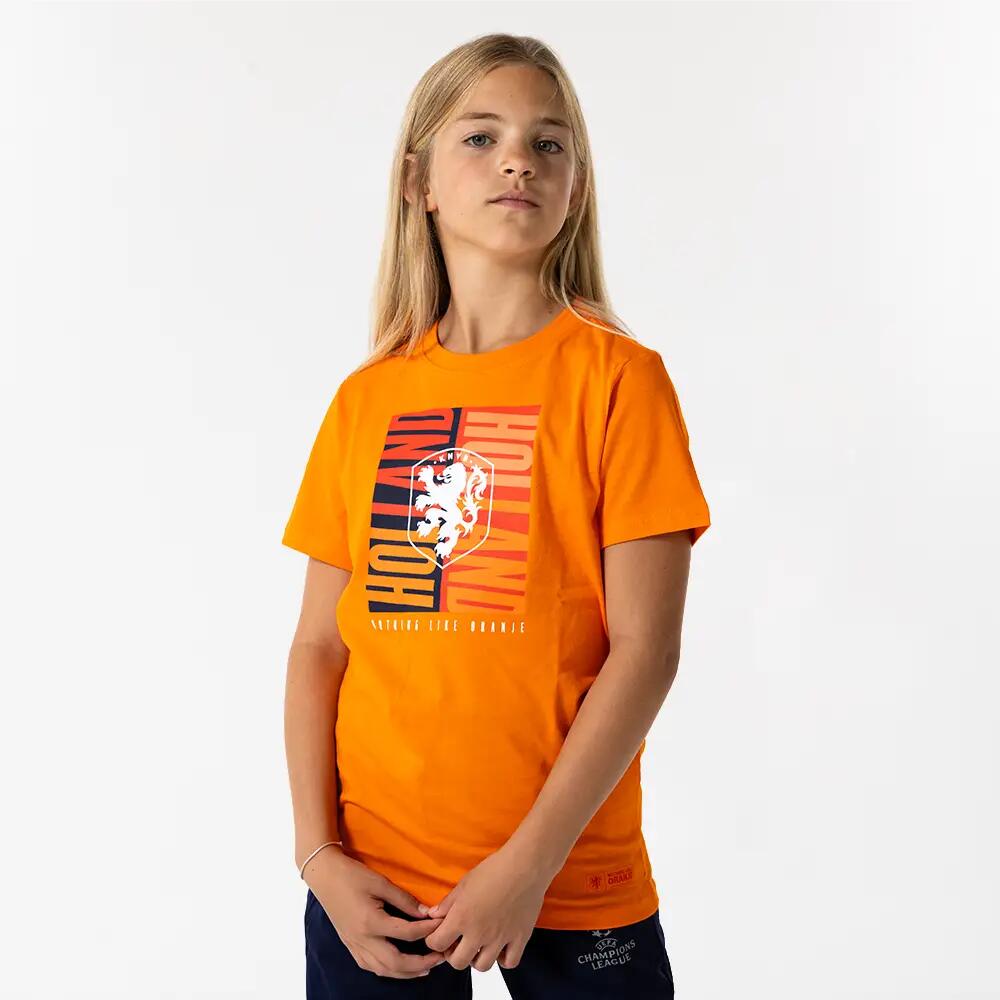 Nederlands Elftal Big Logo T-shirt Kinderen - Oranje 4/6
