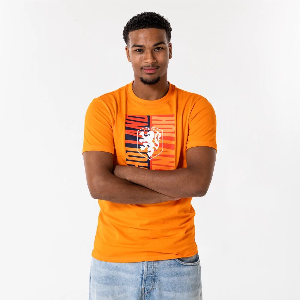 Nederlands Elftal Big Logo T-shirt Heren - Oranje 5/7