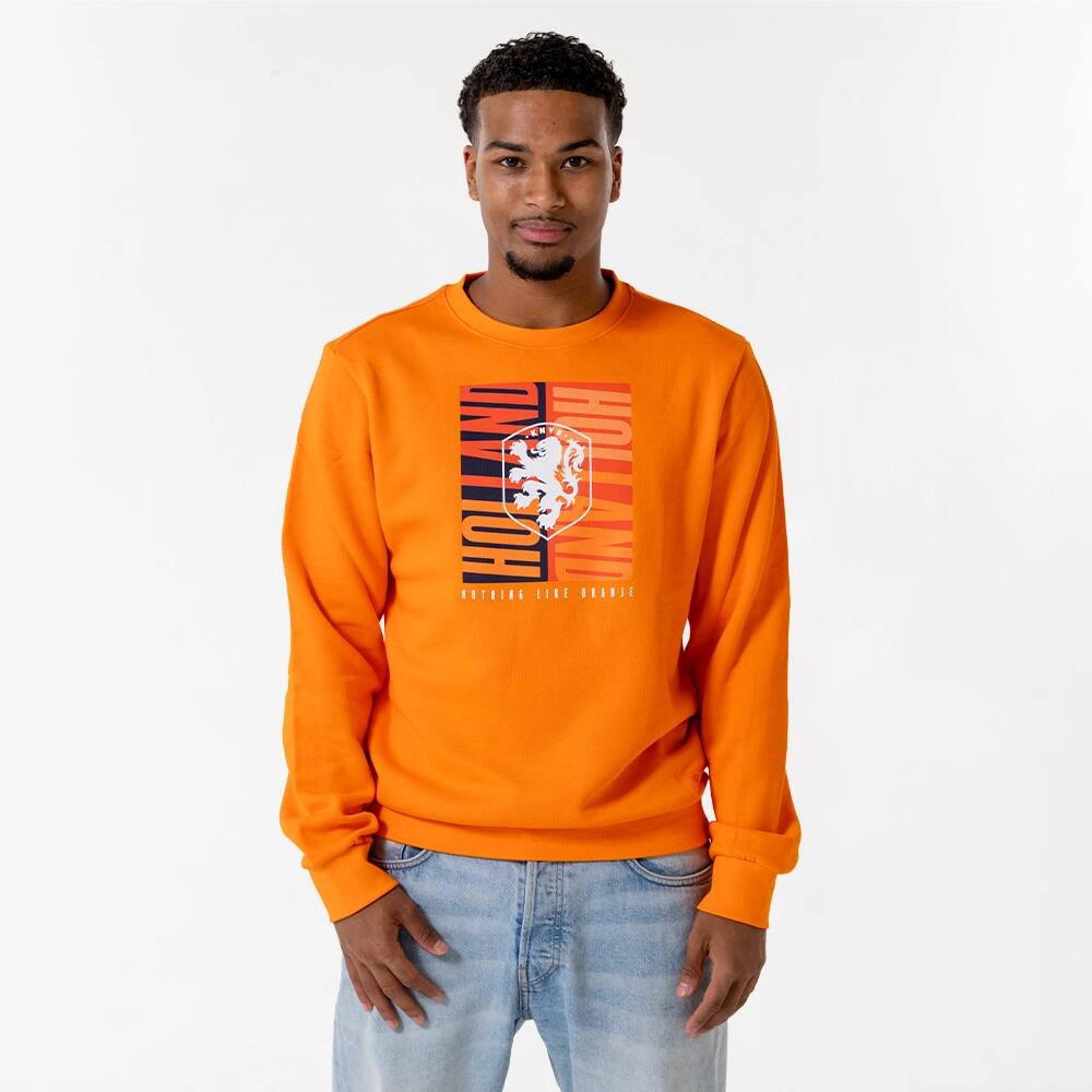 Nederlands Elftal Big Logo Sweater Heren - Oranje 5/7