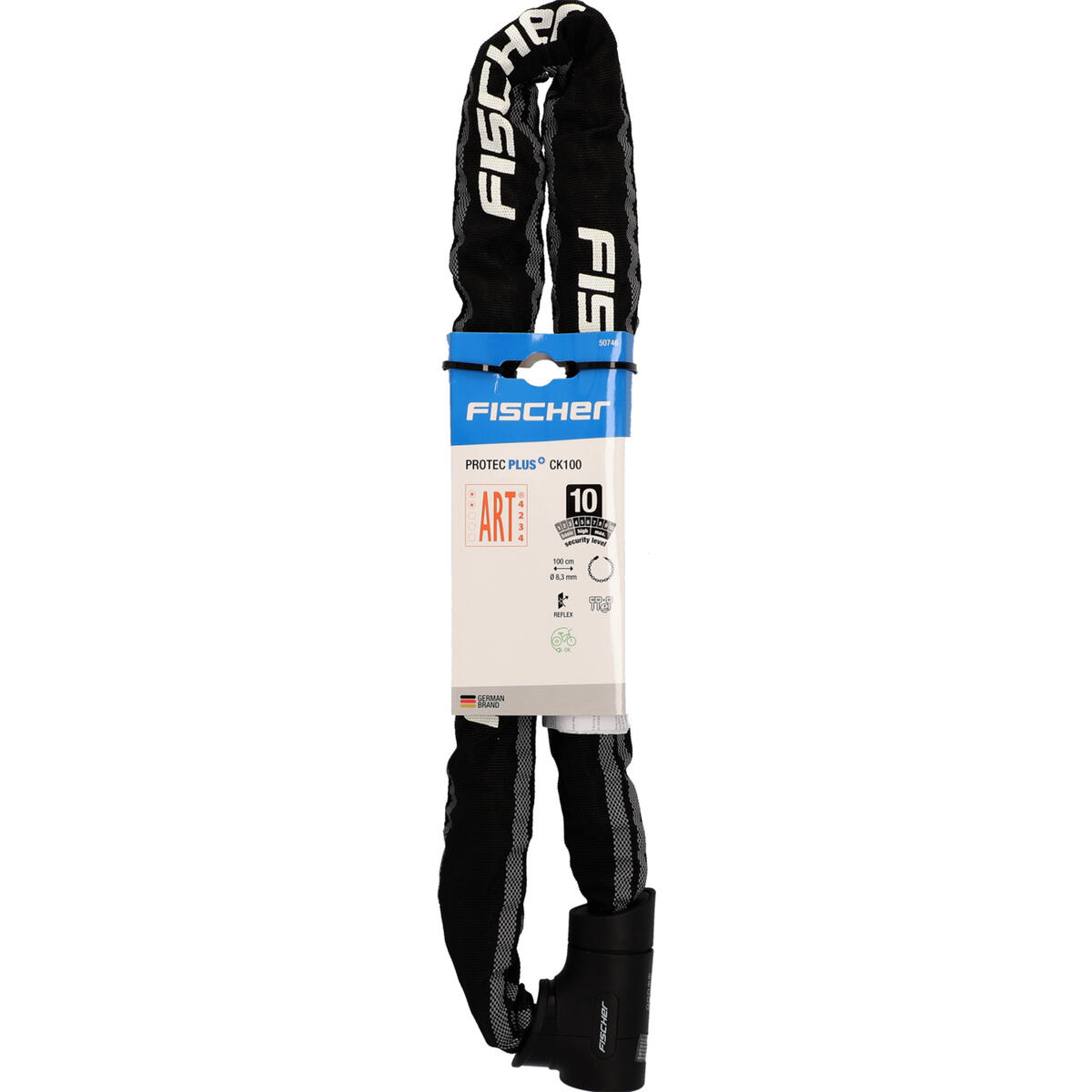 FISCHER Kettenschloss Protec Plus - Fahrrad CK 100 cm ART zertifiziert 7/7