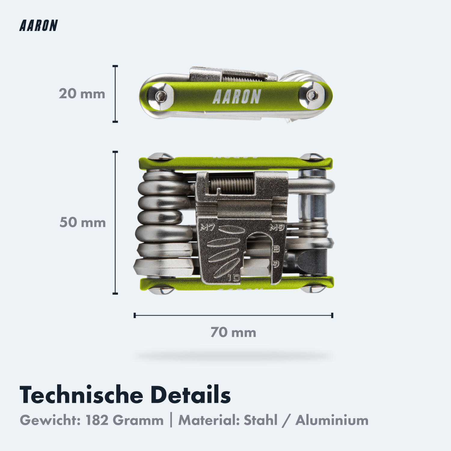 Tool 20-in-1 Multitool - Fahrrad Multifunktionswerkzeug - Grün 5/5