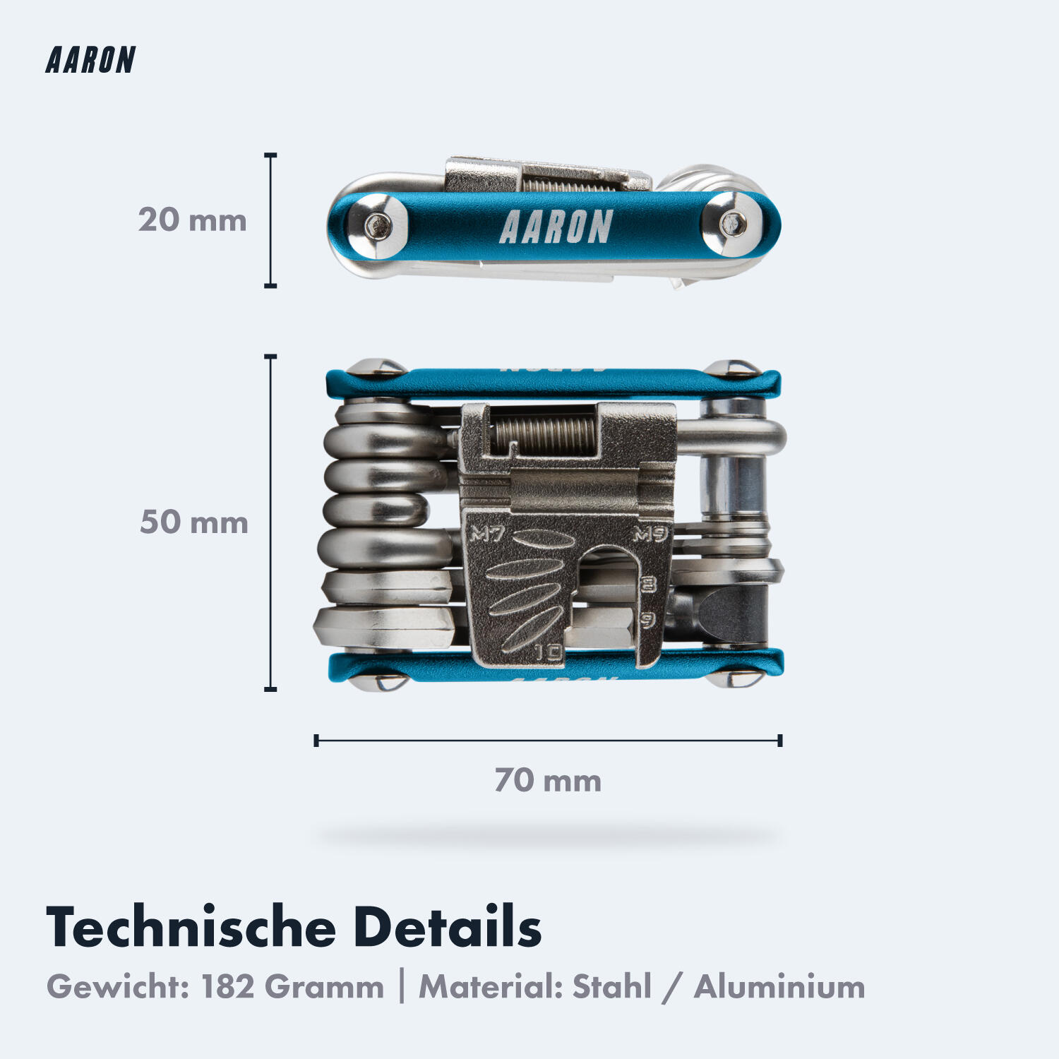 Tool 20-in-1 Multitool - Fahrrad Multifunktionswerkzeug - Blau 5/5