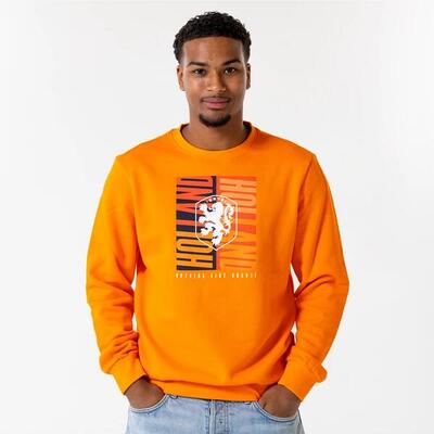 Nederlands elftal big logo sweater heren - oranje