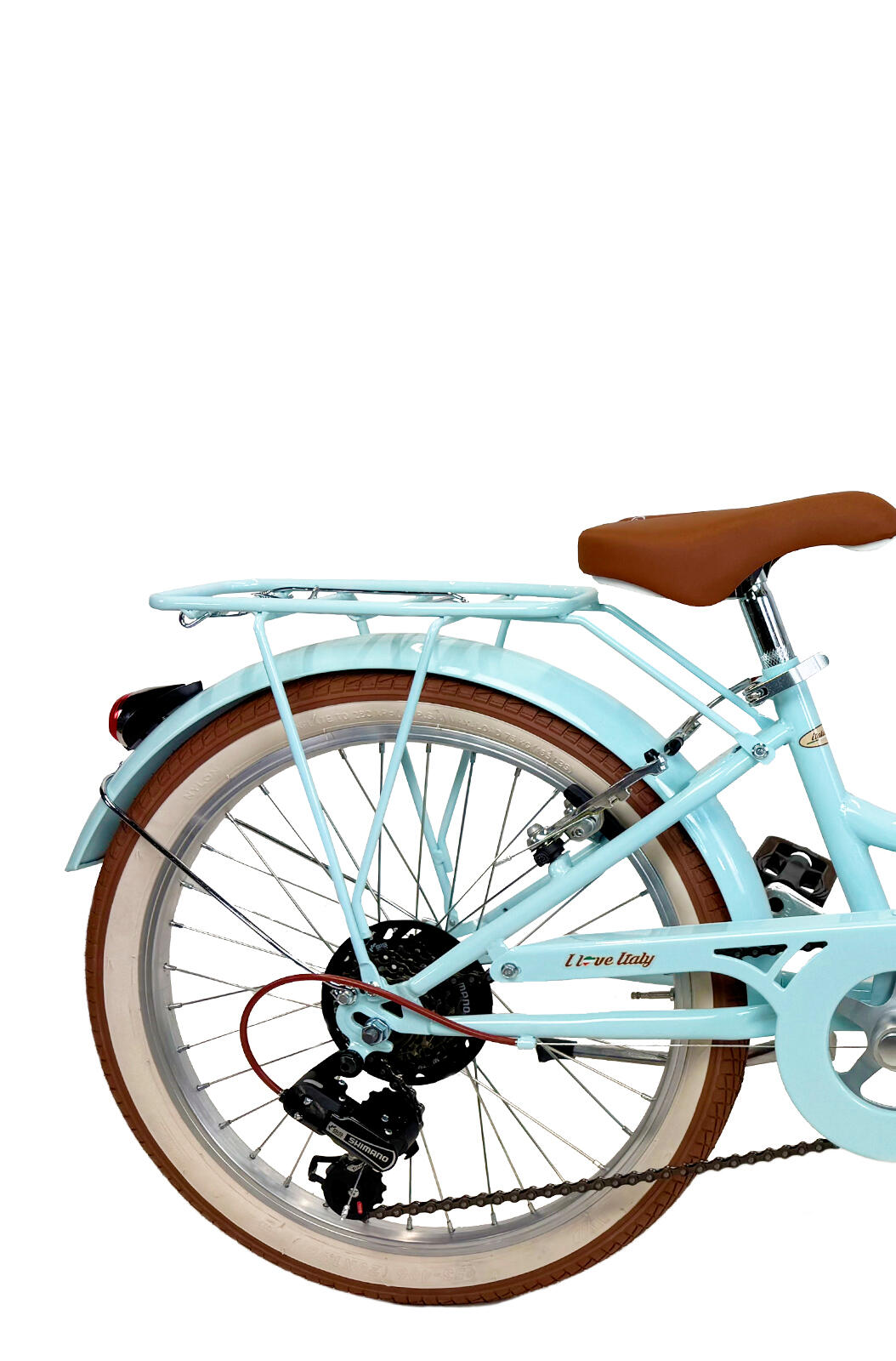 Bicicleta de menina Dolce Vita CAPPUCCINO 20" 7V com cesto - Azul claro 2/3