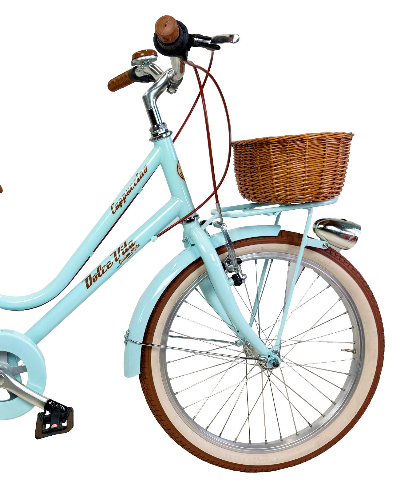 Bicicleta de menina Dolce Vita CAPPUCCINO 20" 7V com cesto - Azul claro 3/3