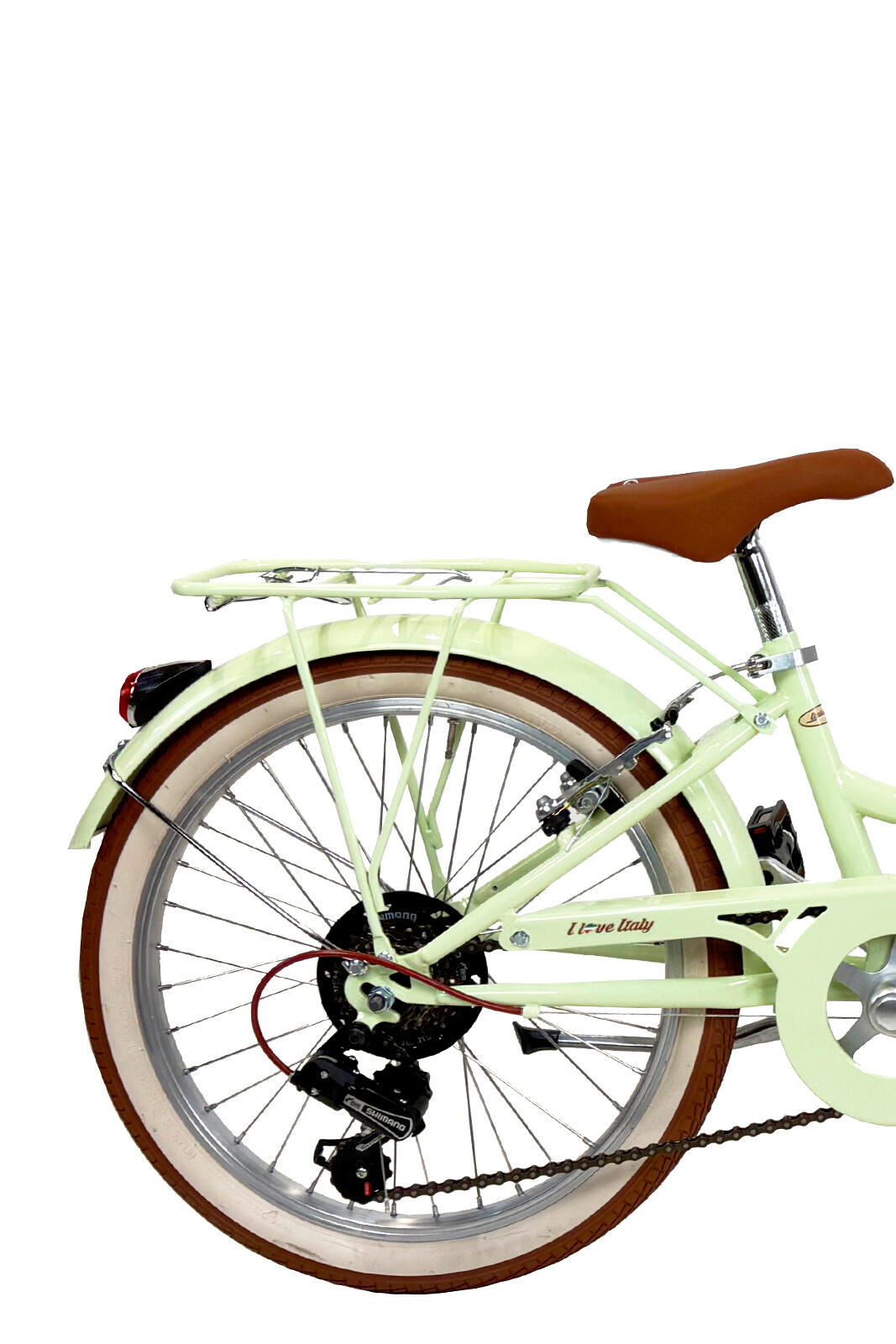Mädchenfahrrad Dolce Vita CAPPUCCINO 20" 7V mit korb - Hellgrün 2/3