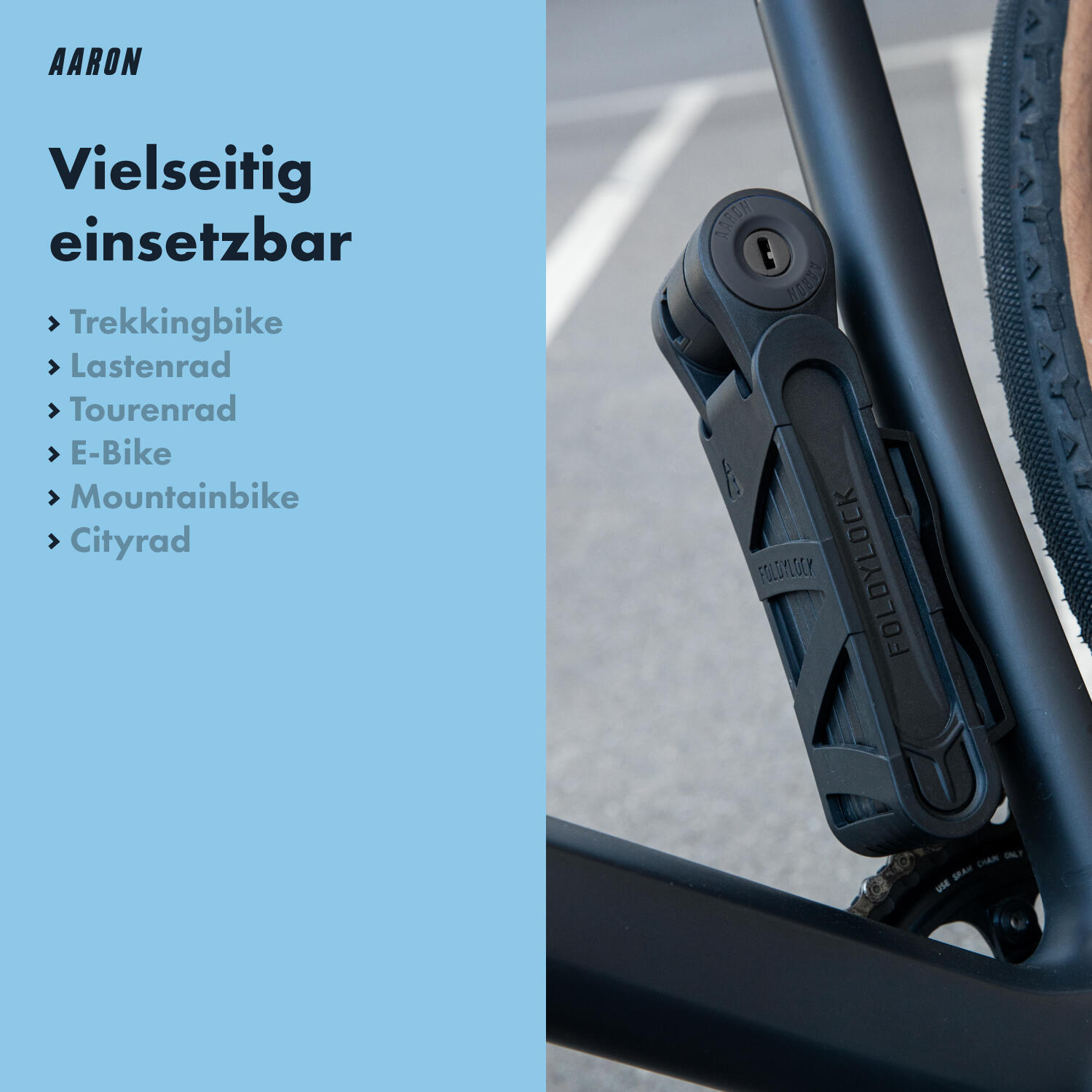 Premium Faltschloss 90 cm - Sicherheitsstufe 18 - gehärteter Stahl 7/7