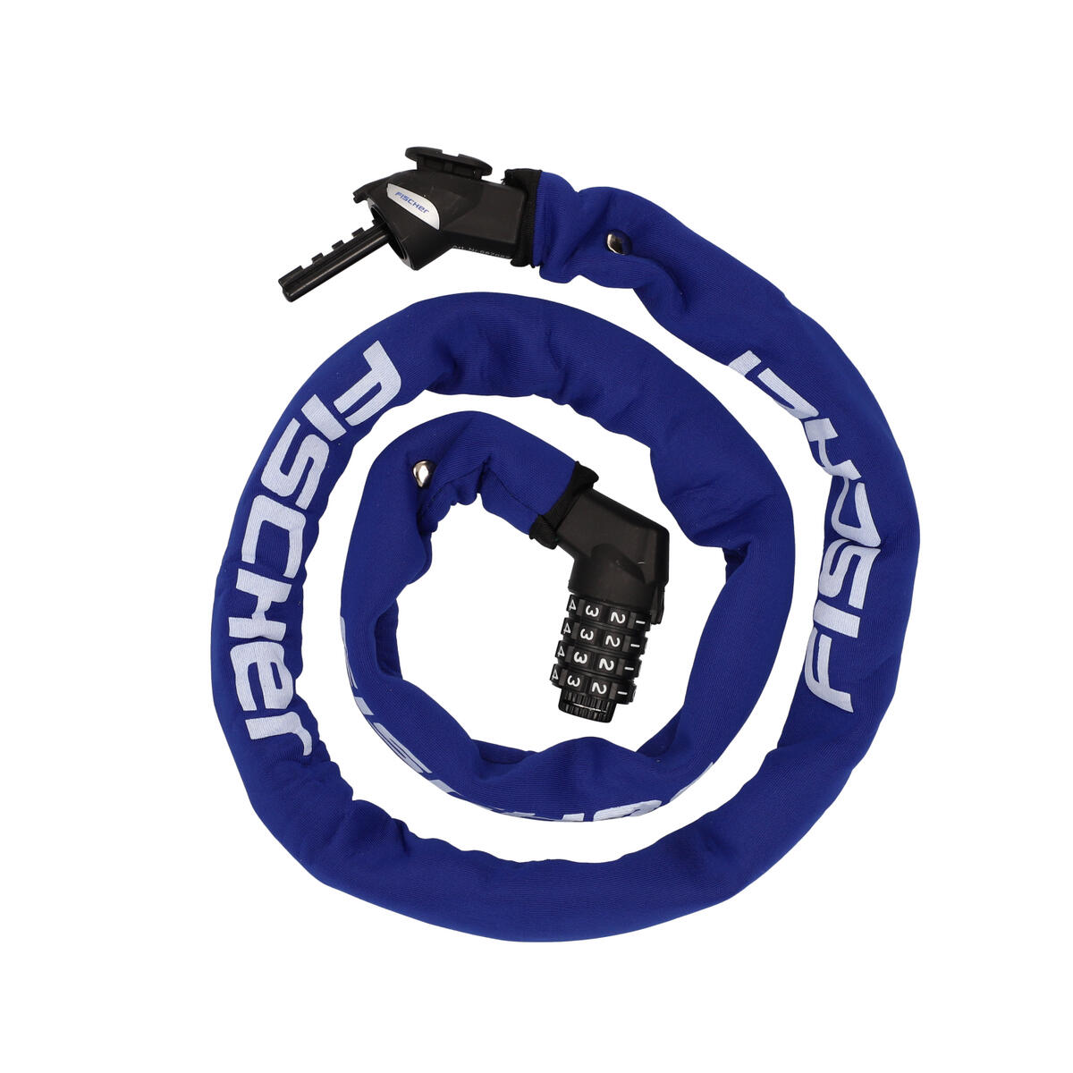 Kettenschloss Neopren 130cm 6mm Zahlen - blau 6/7