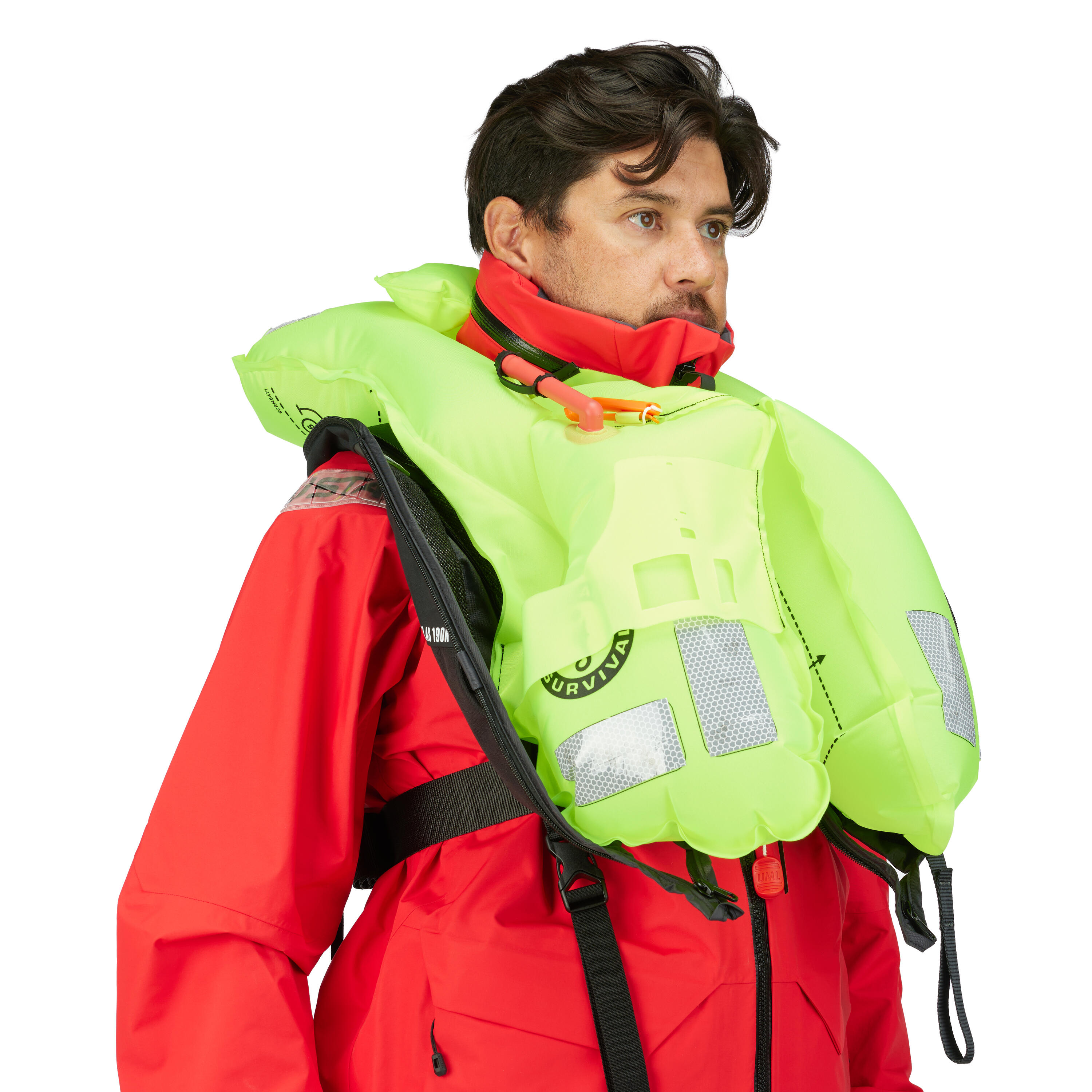 Mustang Atlas 190 DLX ADAPT gilet 190N, capuche, lumière SOLAS 6/6