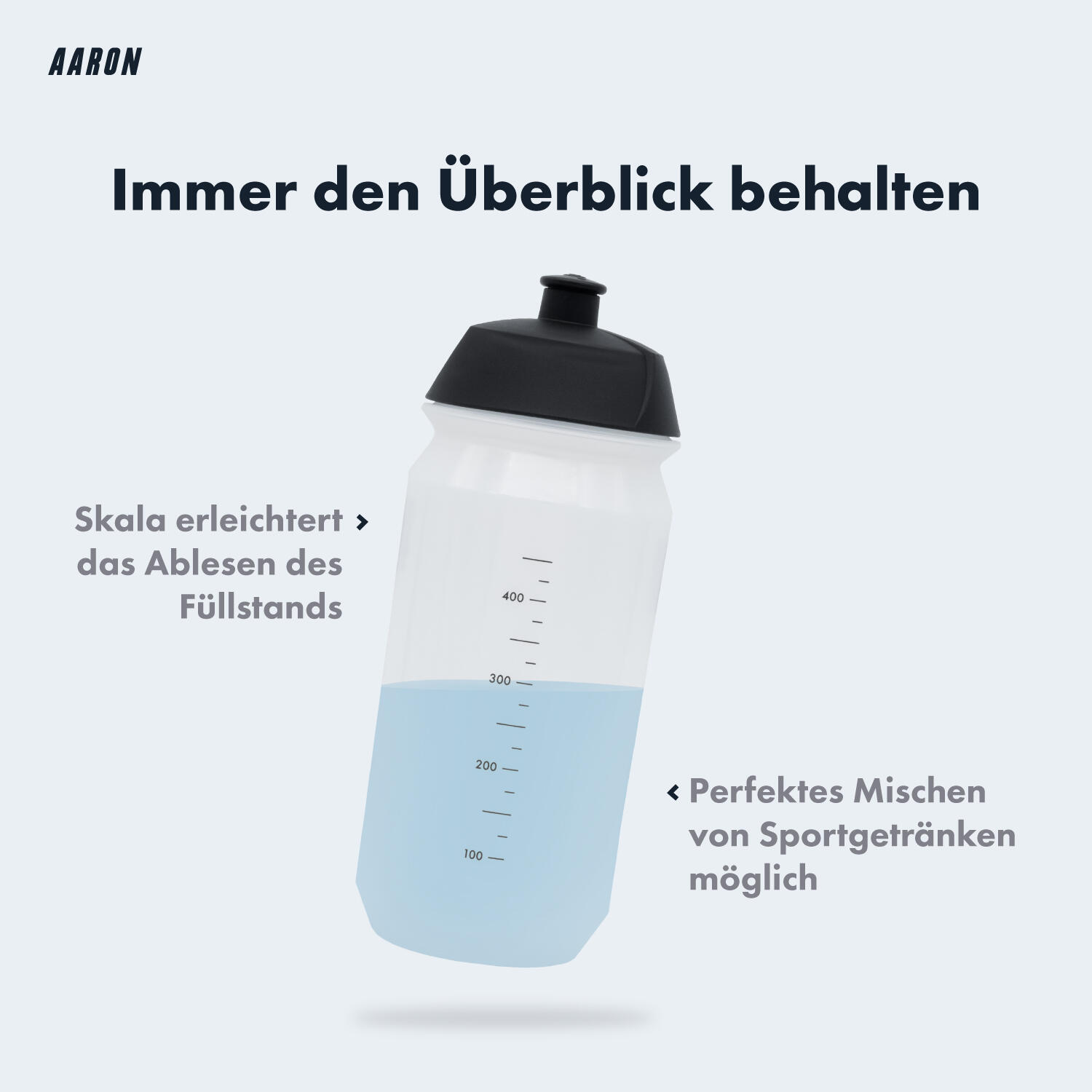 ECO Fahrrad-Trinkflasche - 500 ml, biologisch abbaubar, BPA-frei - Transp. 6/6
