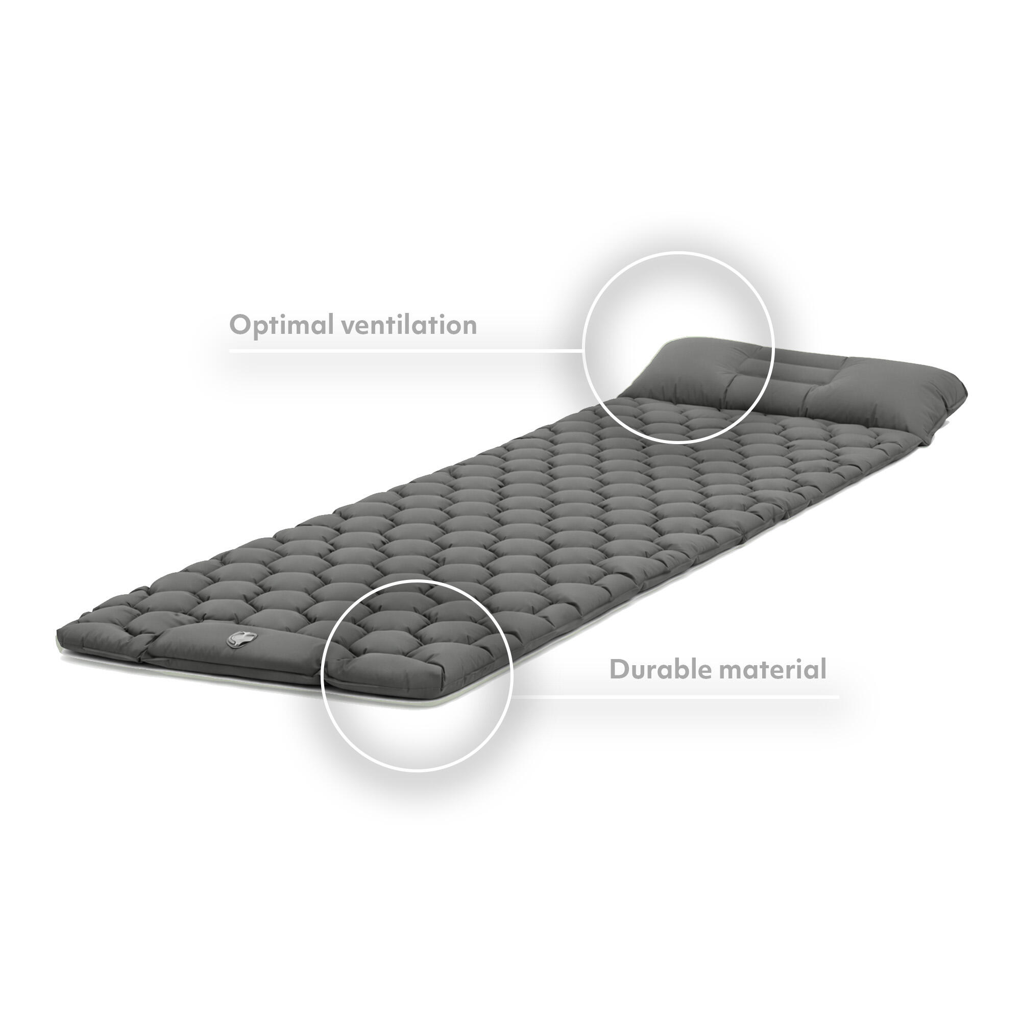 Deryan Air Bed - Letto da campeggio gonfiabile - Include borsa da trasporto 6/7