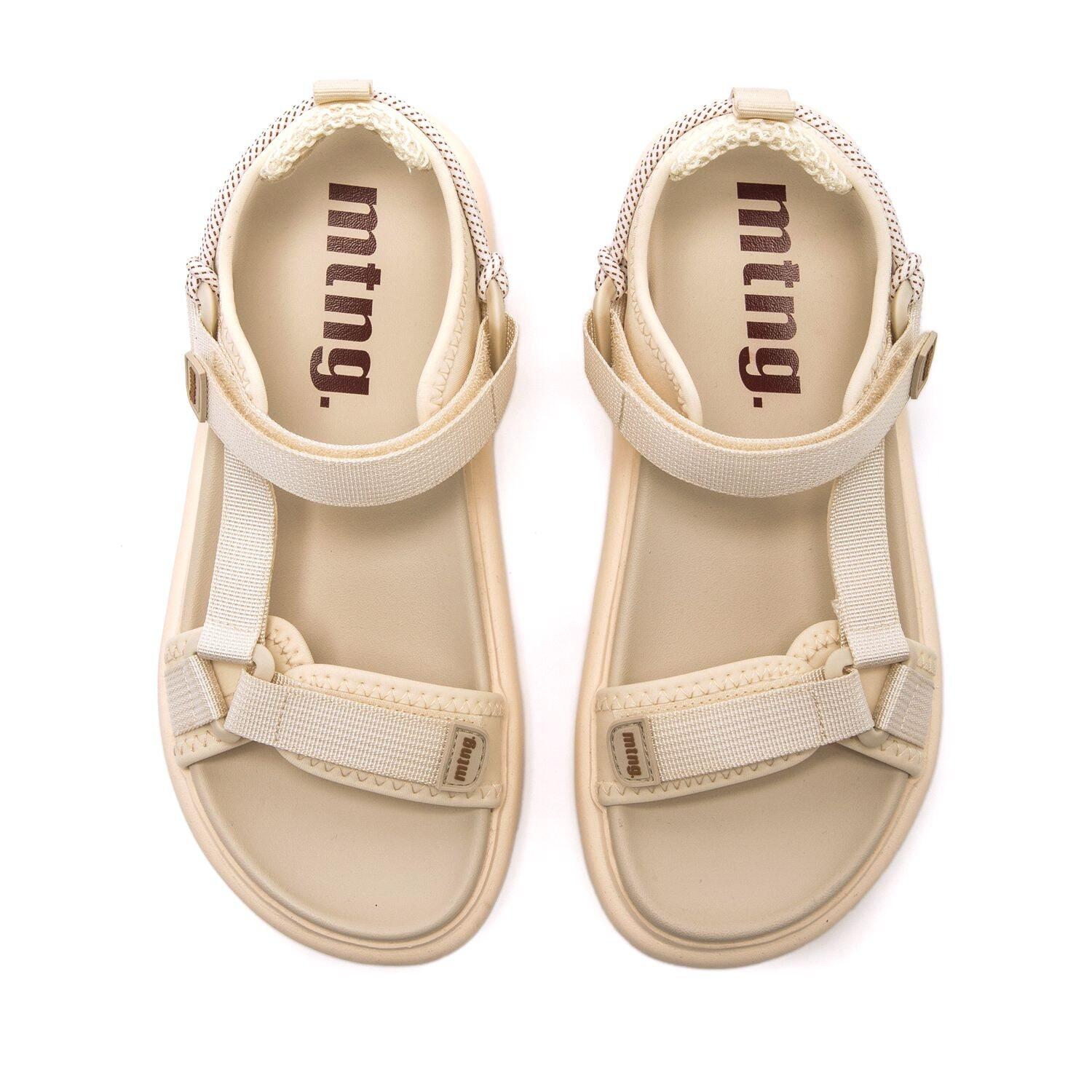SANDALIAS PLANAS Mujer MTNG Sunny Beige 2/6