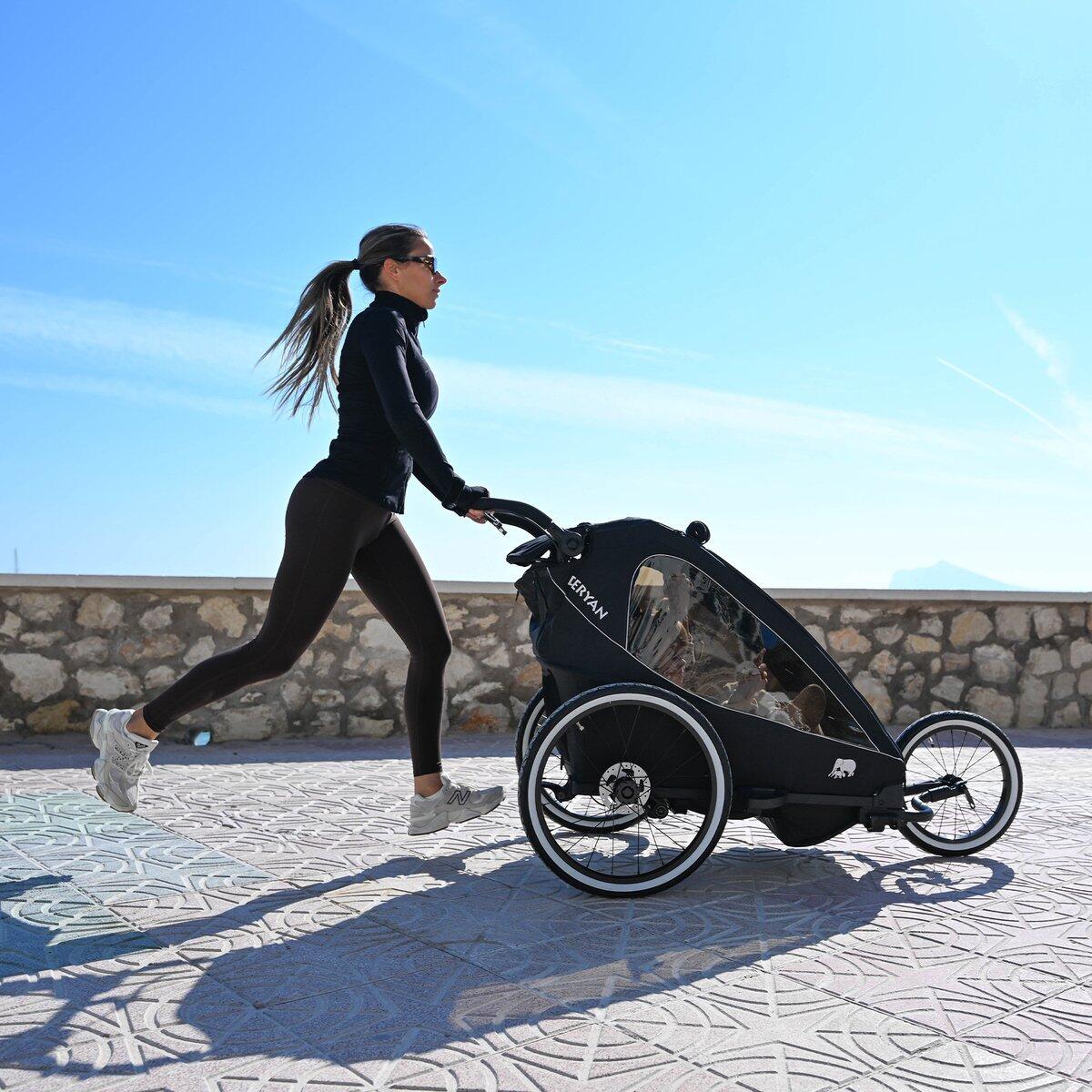 Luxus Fahrradanhnger - 3-in-1 Fahrradanhnger - 1 Person - Schwarz |  Decathlon