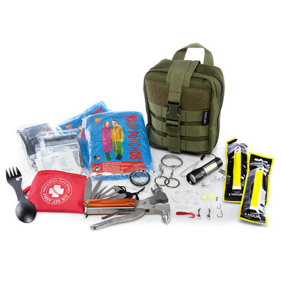 Travelnet Survival Base – Kit de survie et de premiers secours 30 pièces