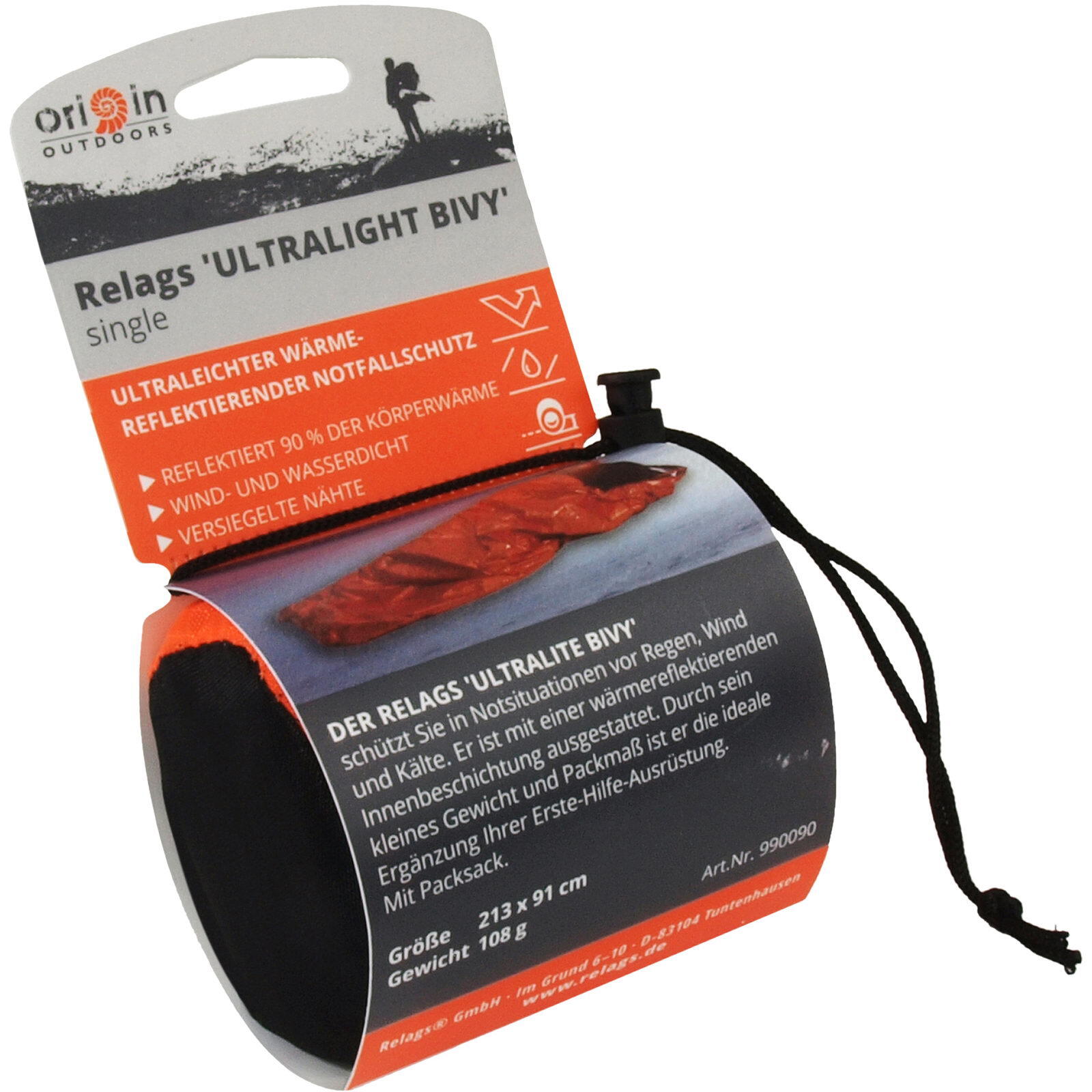 Biwaksack Ultralite Bivi Single orange 2/6