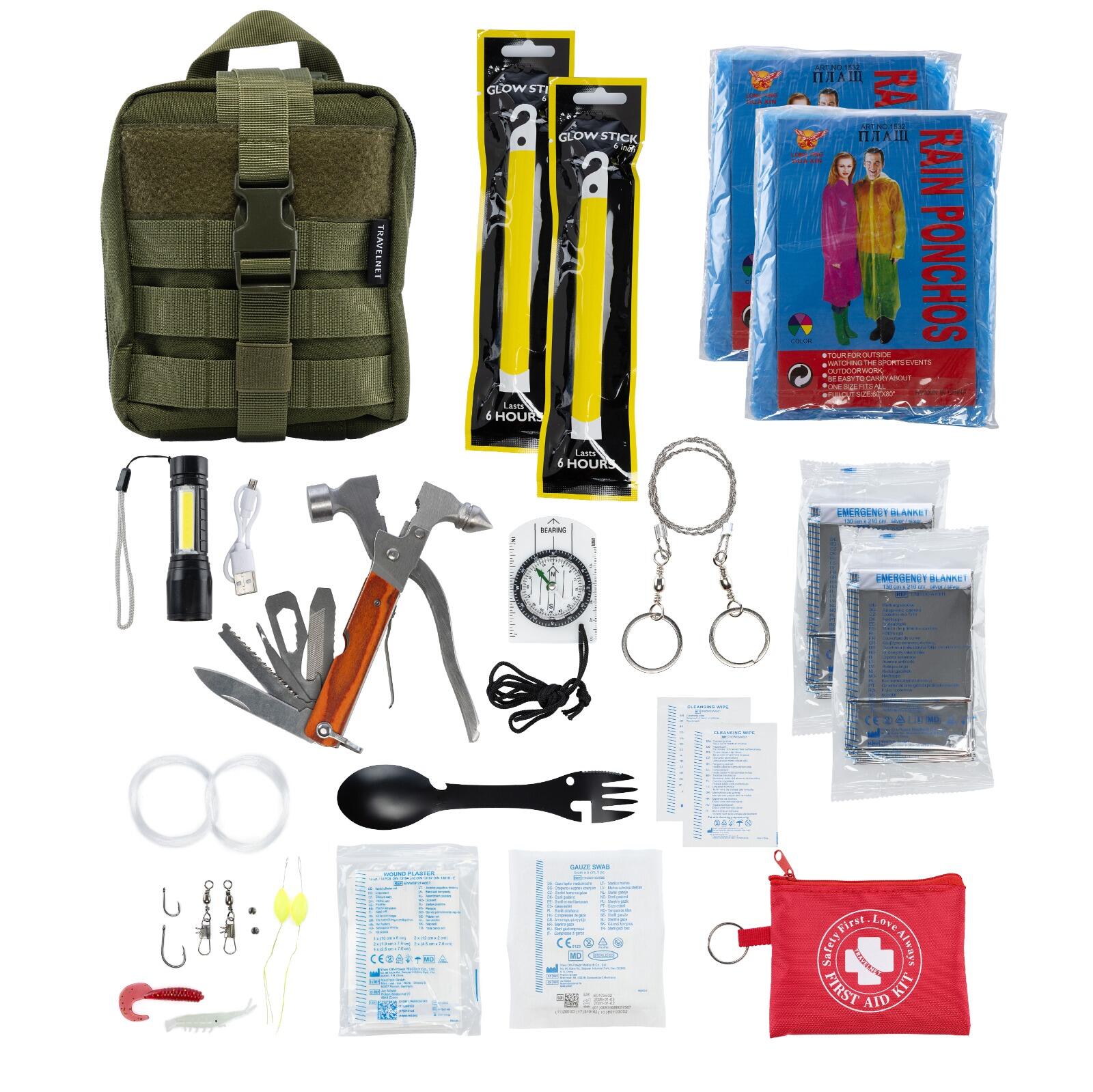 Travelnet Survival Base – Kit de survie et de premiers secours 30 pièces 2/7