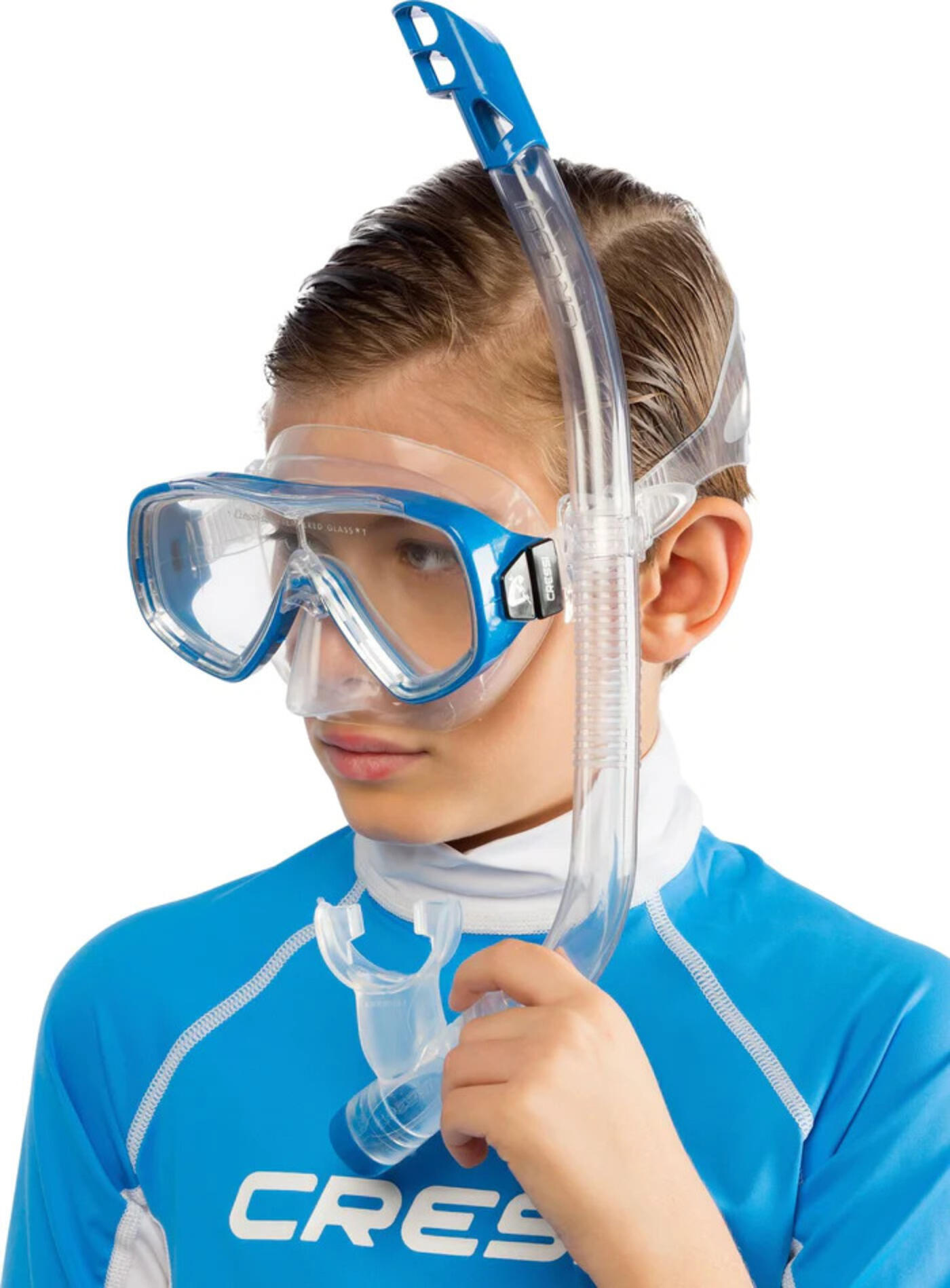 CRESSI Ensemble Tuba  -  Unisexe  -  Ondina Jr. + Top Snorkeling Combo 3/4