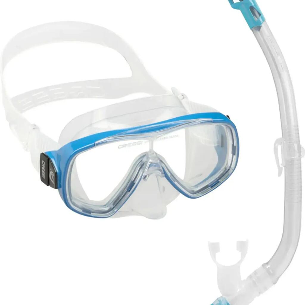 Cressi Ondina VIP Junior + Cressi Top – zestaw maska i fajka do snorkelingu