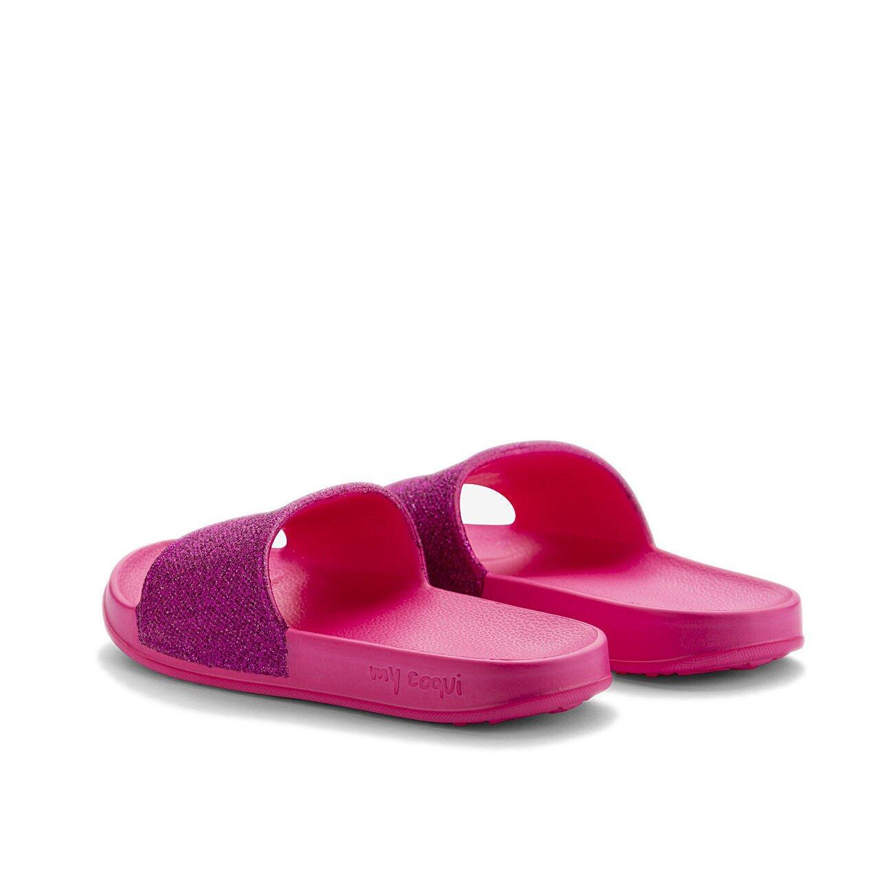 Coqui Tora tongs enfant fuchsia 3/4