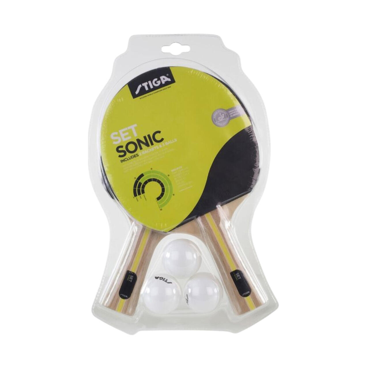 STIGA SONIC 2 kit tennis de table - 2 raquettes et 3 balles 5/5