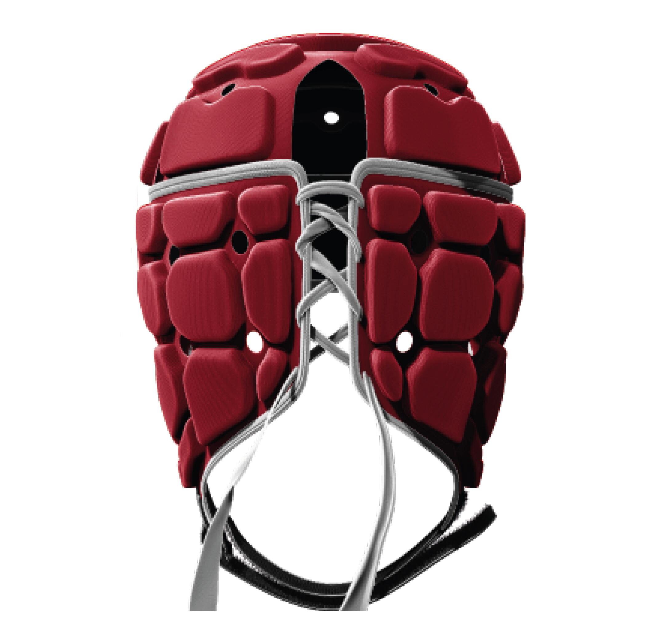 Casque de rugby Impact pour adulte Uni rouge 2/3