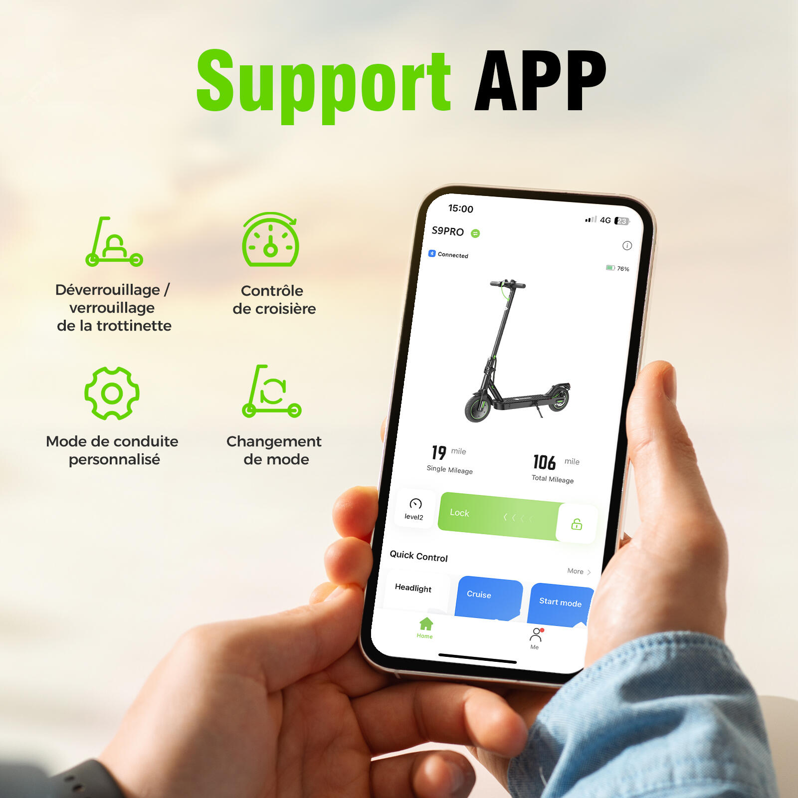 Adulte Trottinette Électrique confortable pour trajets urbains, APP,LED,25 km/h 5/9