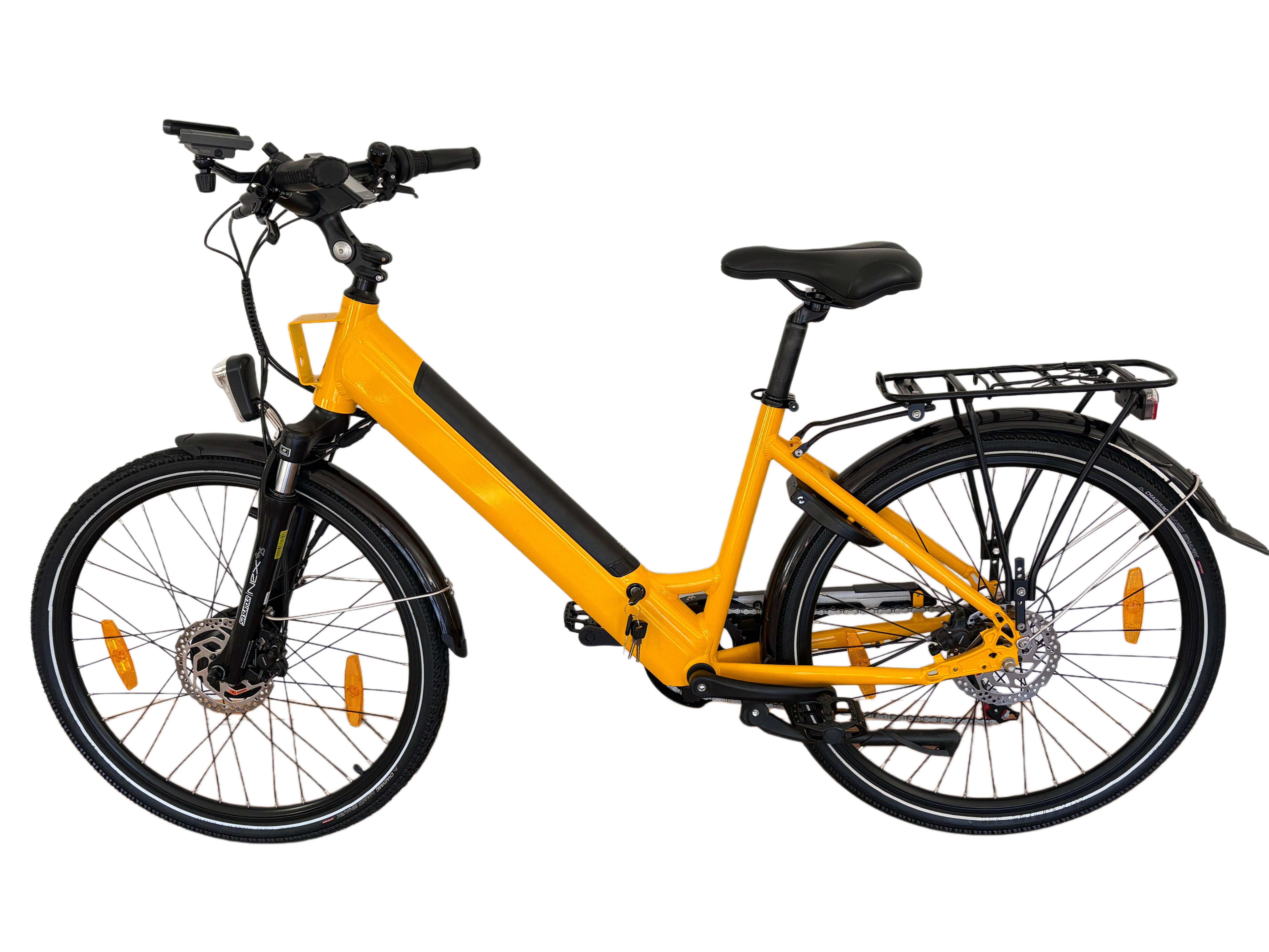 26" Yellow 6SP eBike With SHIMANO TZ-6SP SIS Gear
