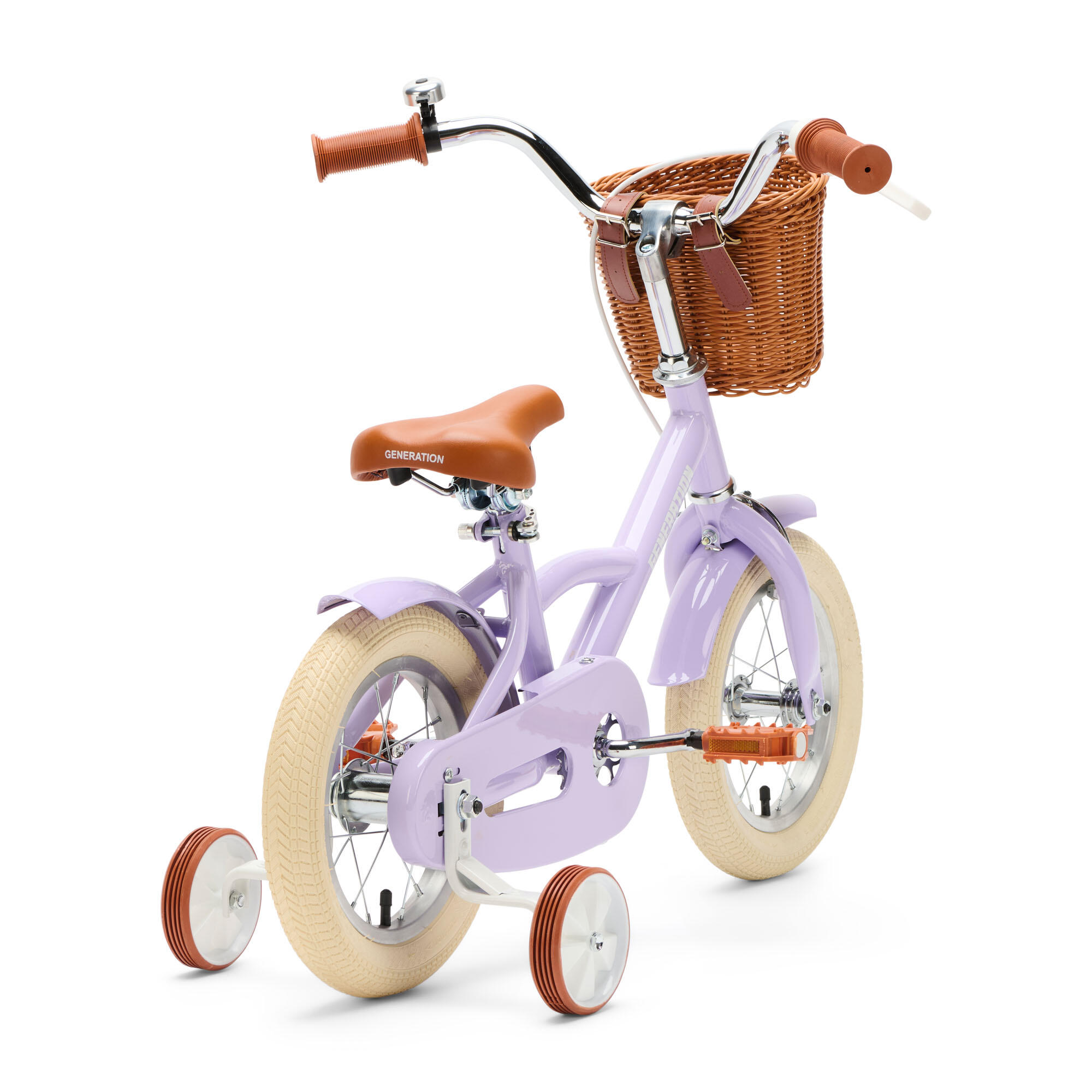 Generation Classic 12 pulgadas Lila – Bicicleta Infantil con Cesto 3/4