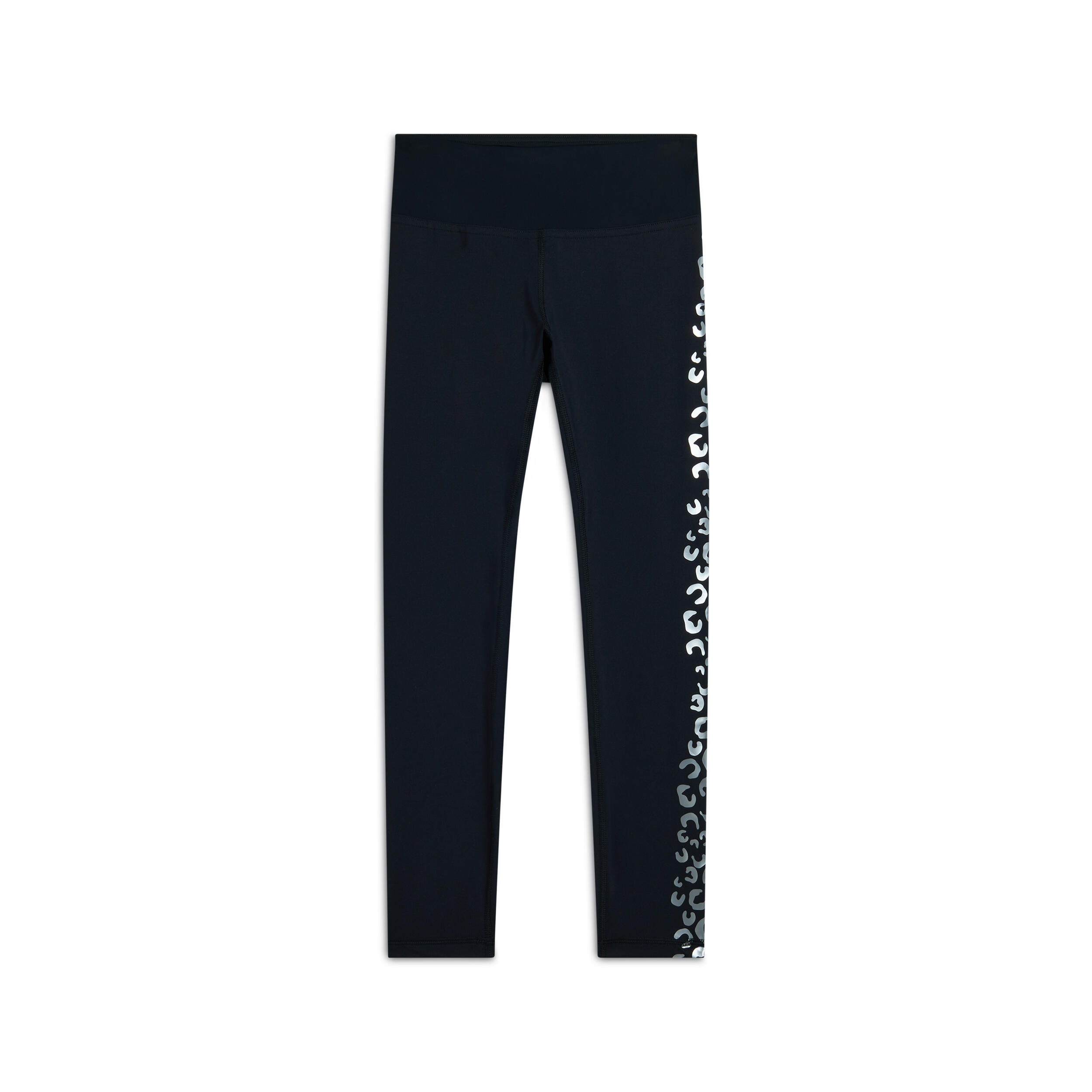 Legging 7/8 taille haute en contraste avec imprimé argenté 1/3