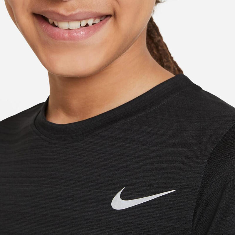 Nike Dri-Fit Miler Maglia a maniche corte Nero Ragazzo 5/7